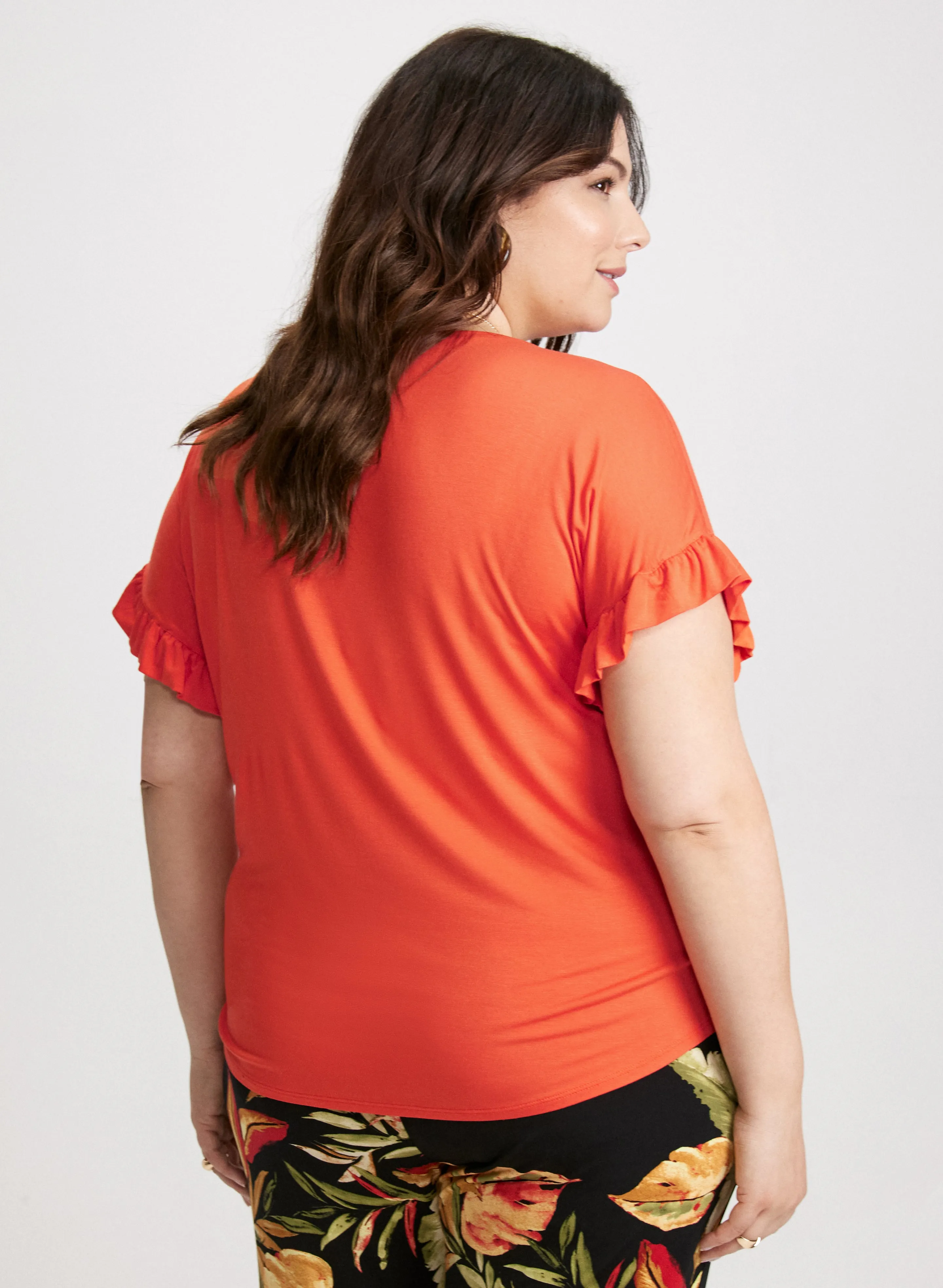 Ruffled Sleeve T-Shirt sold by Laura product image thumbnail 4