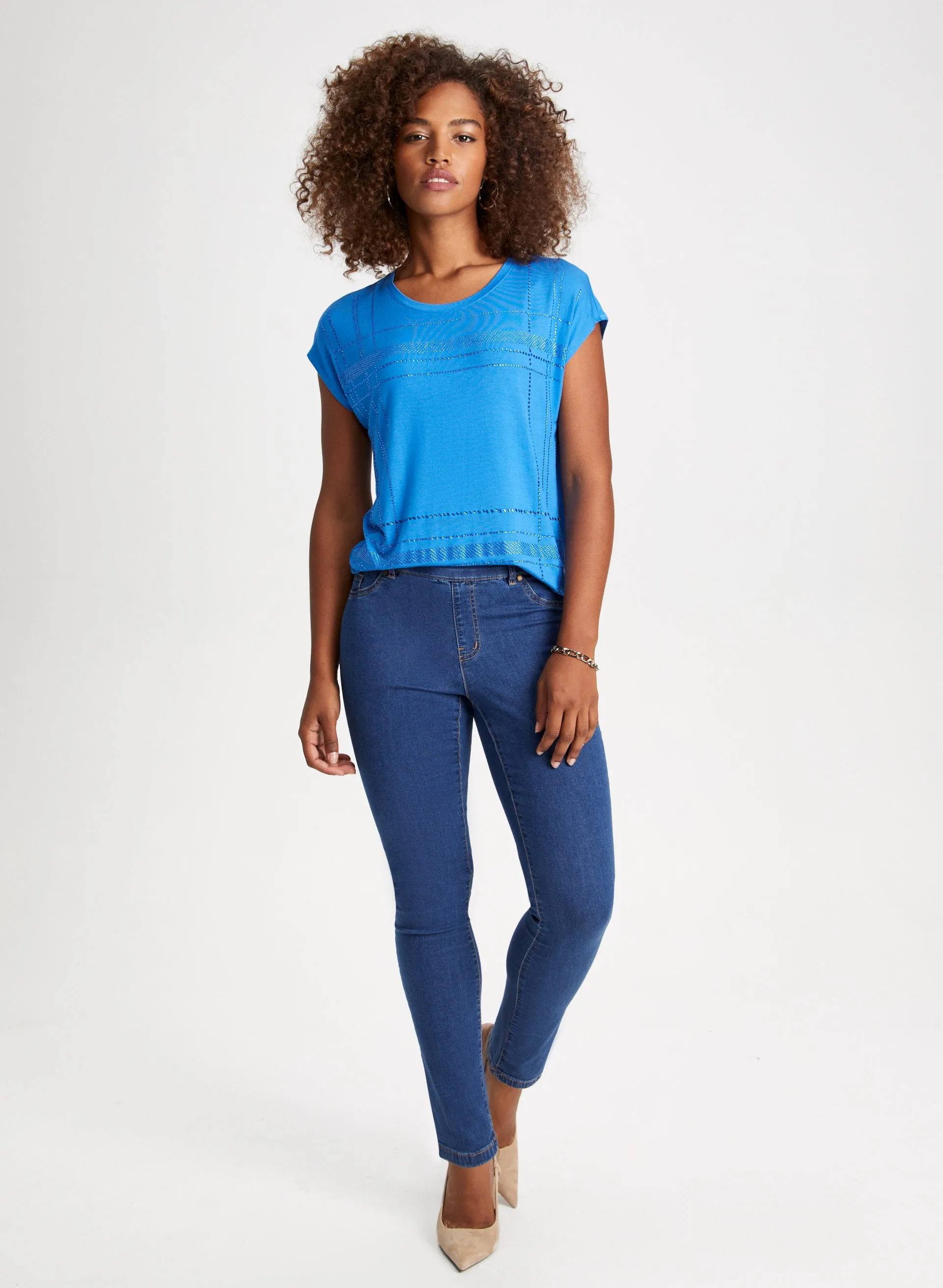 Rhinestone Detail Tee sold by Laura product image thumbnail 3