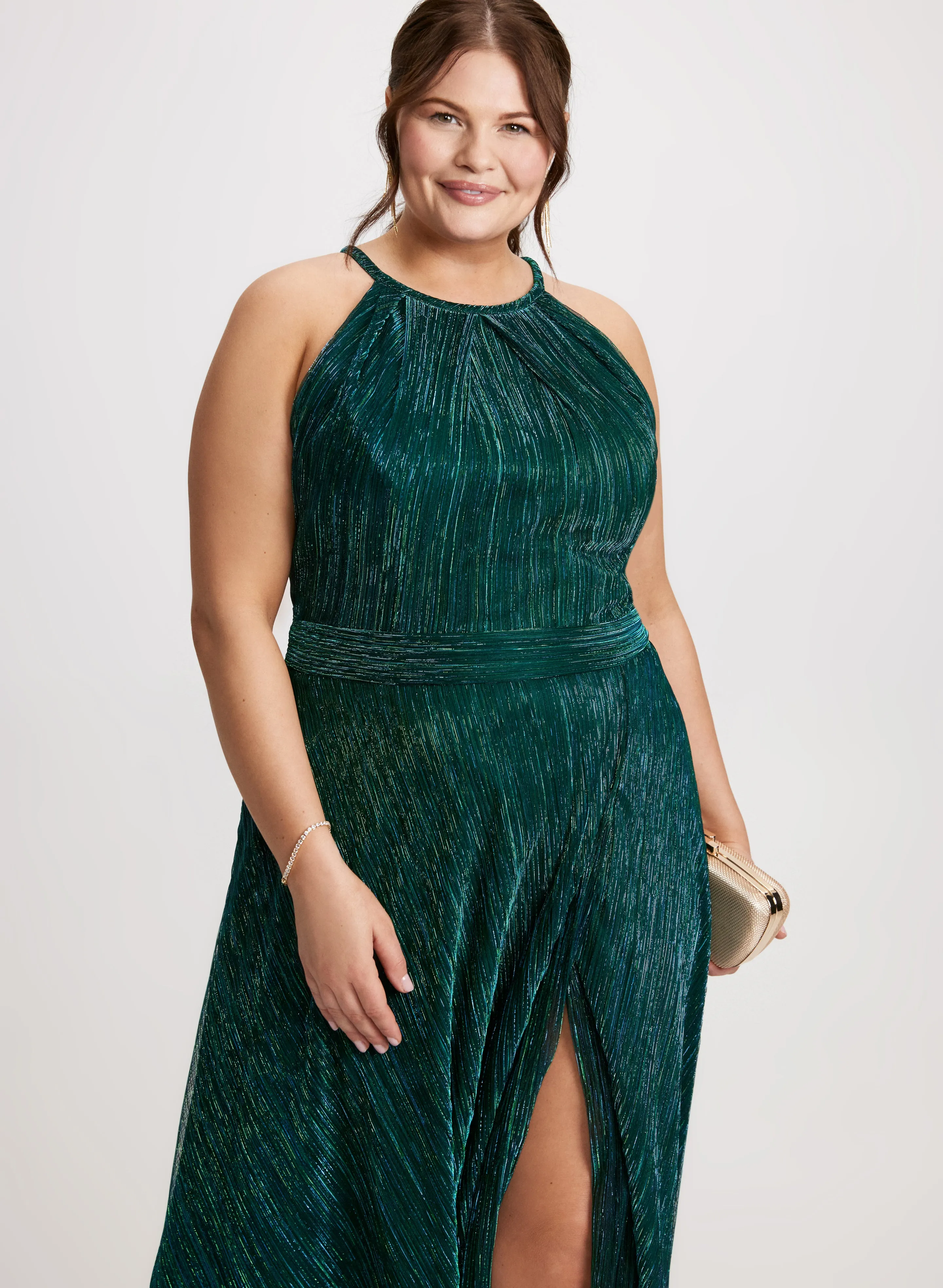 Metallic Halter Neck Dress sold by Laura product image thumbnail 4