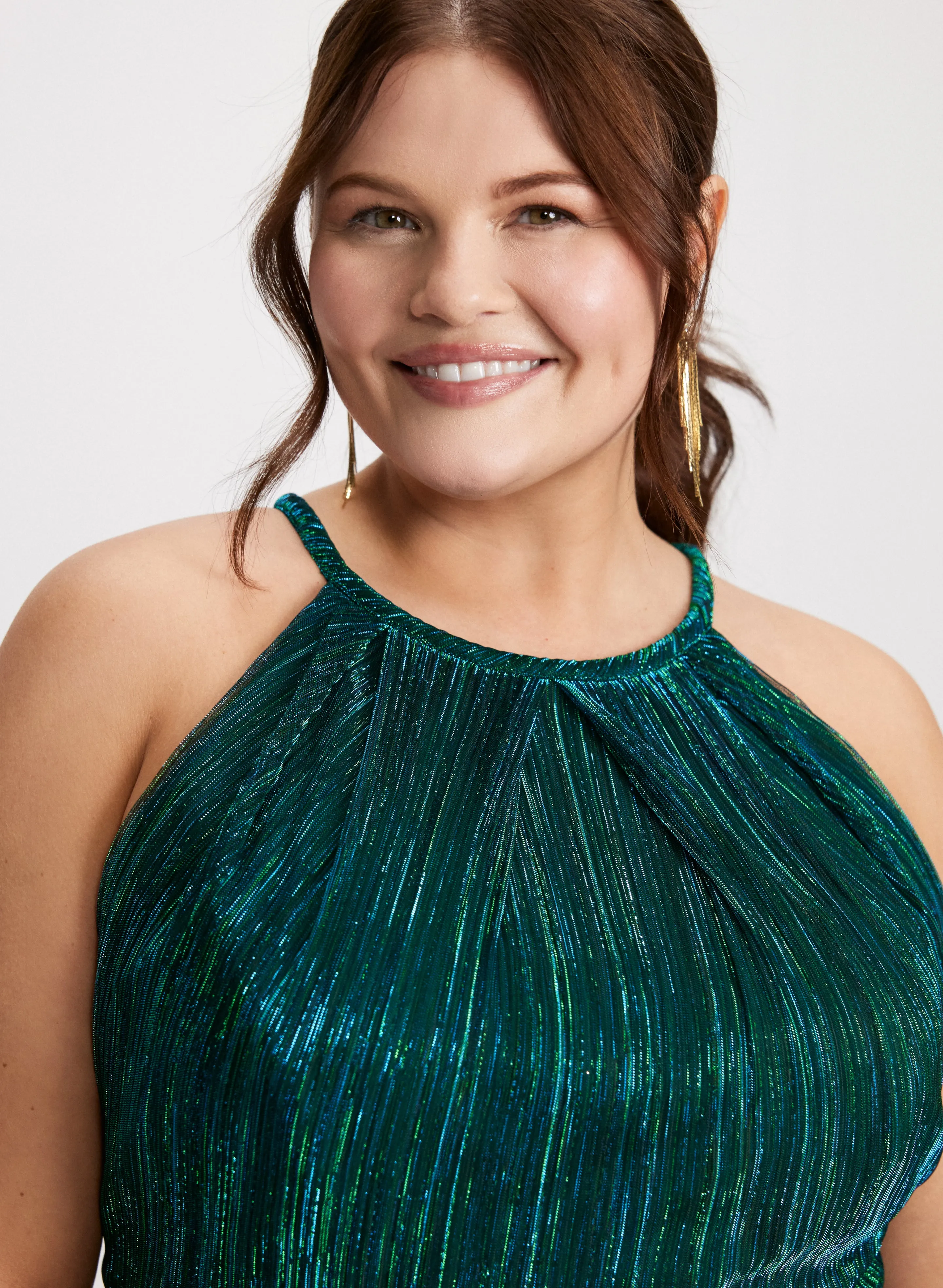 Metallic Halter Neck Dress sold by Laura product image thumbnail 5