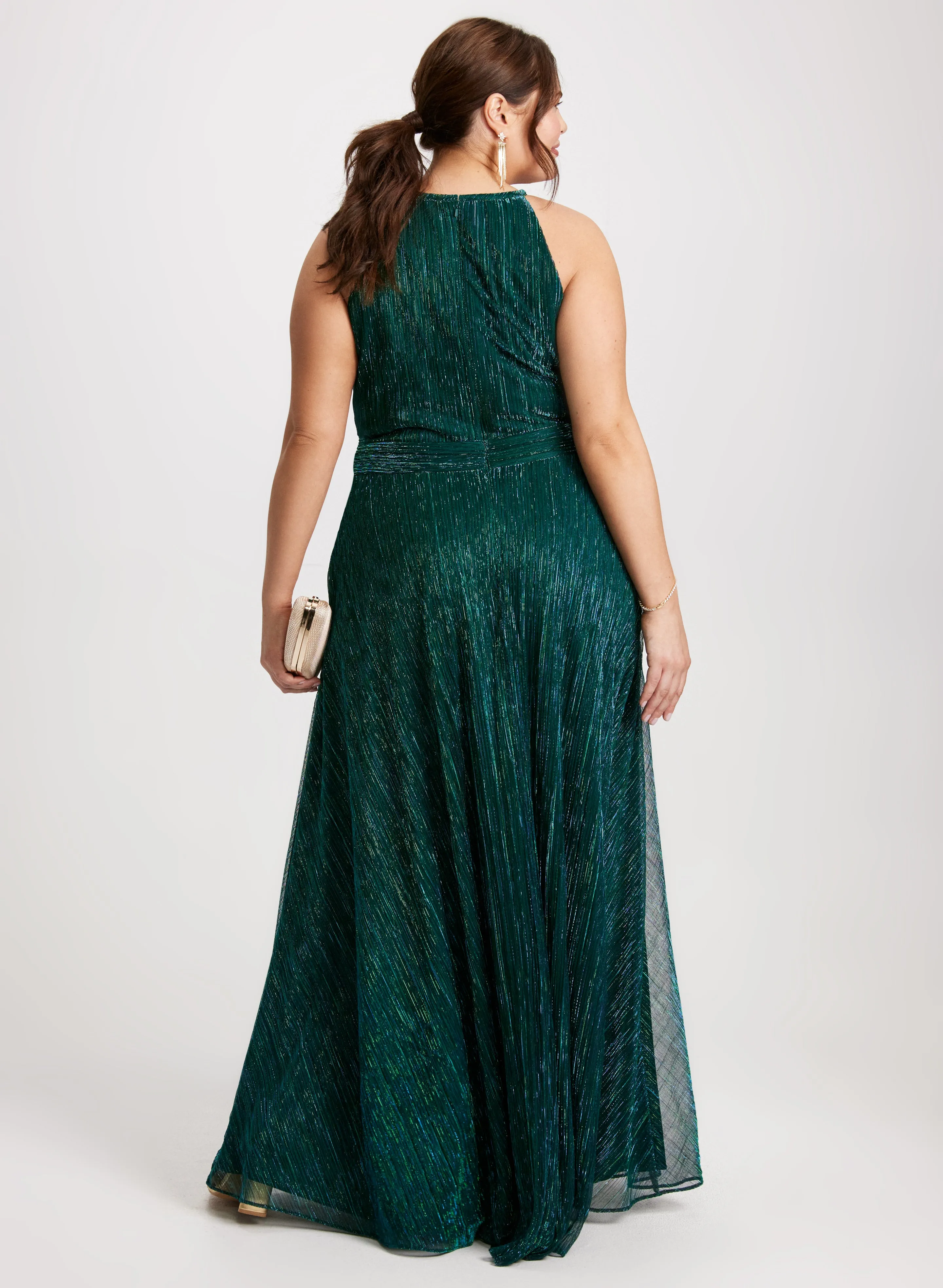 Metallic Halter Neck Dress sold by Laura product image thumbnail 3