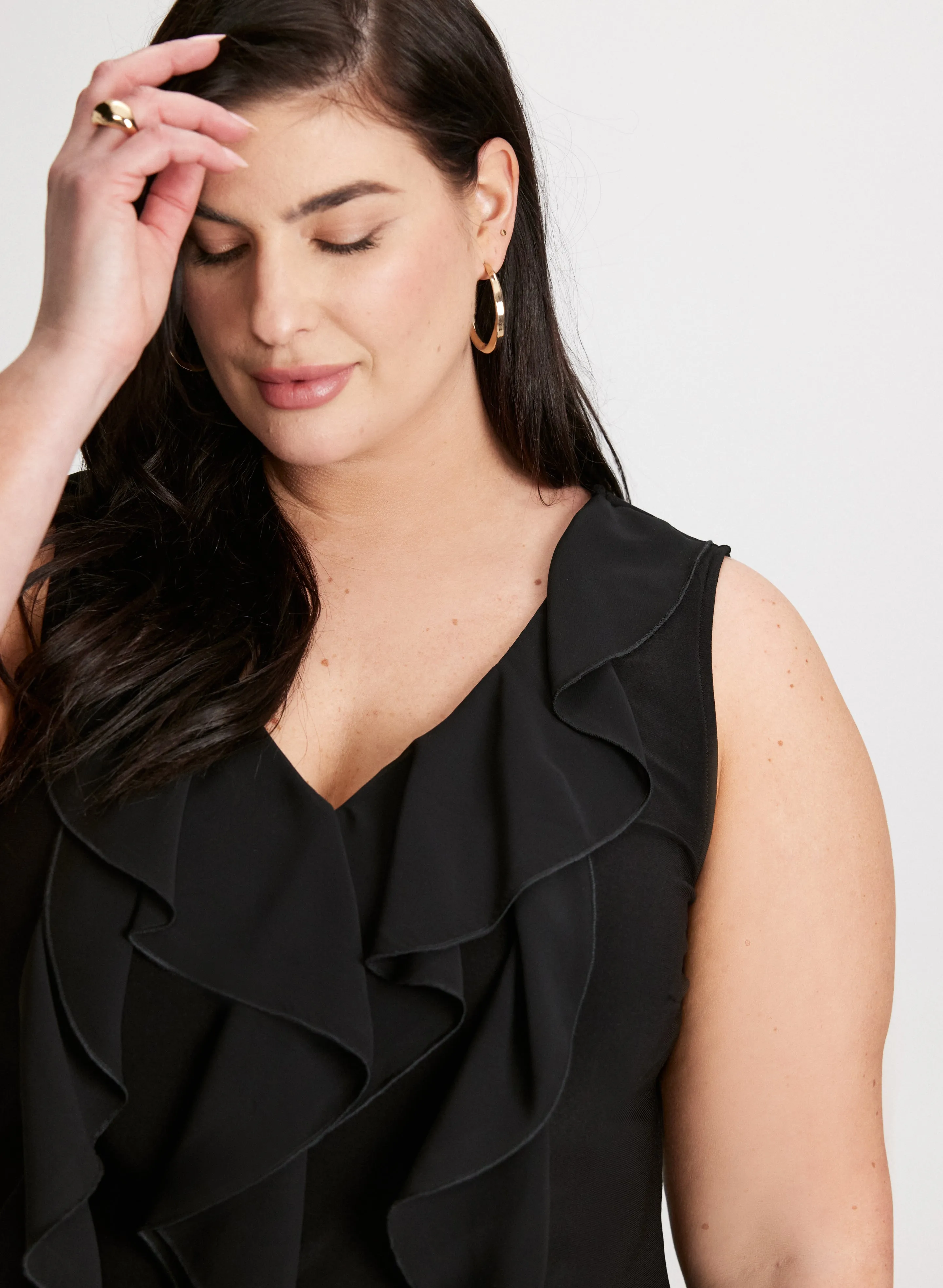 Ruffled Sleeveless Top sold by Laura product image thumbnail 2