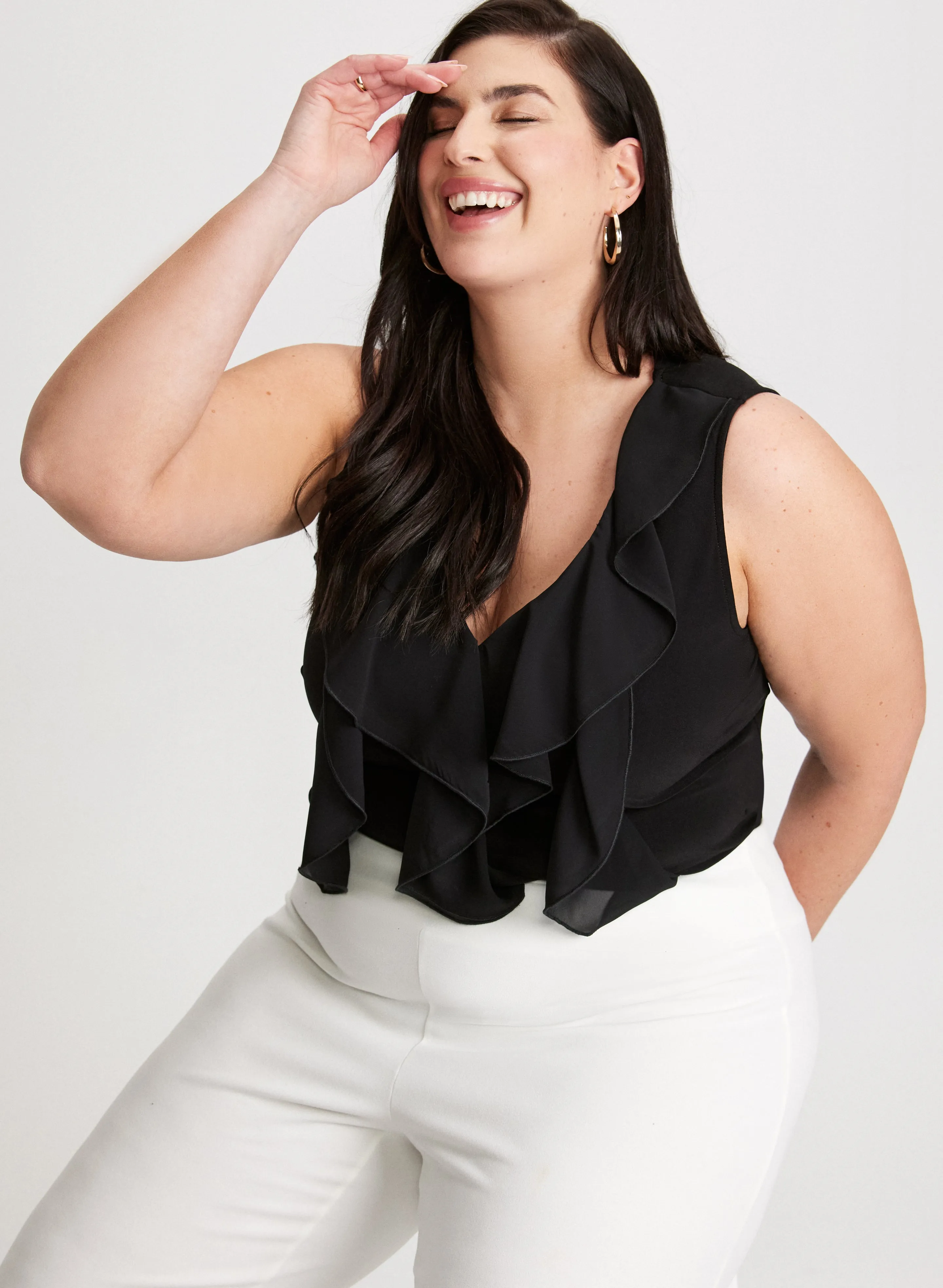 Ruffled Sleeveless Top sold by Laura product image thumbnail 5