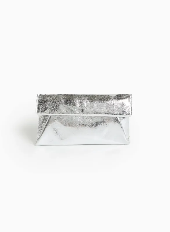 Textured Metallic Envelope Clutch sold by Laura