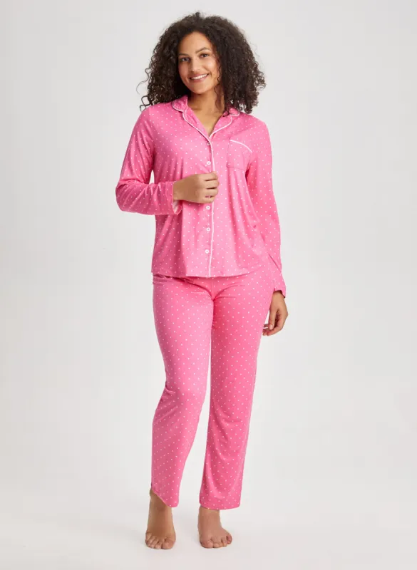 Dot Print Pyjama Set sold by Laura