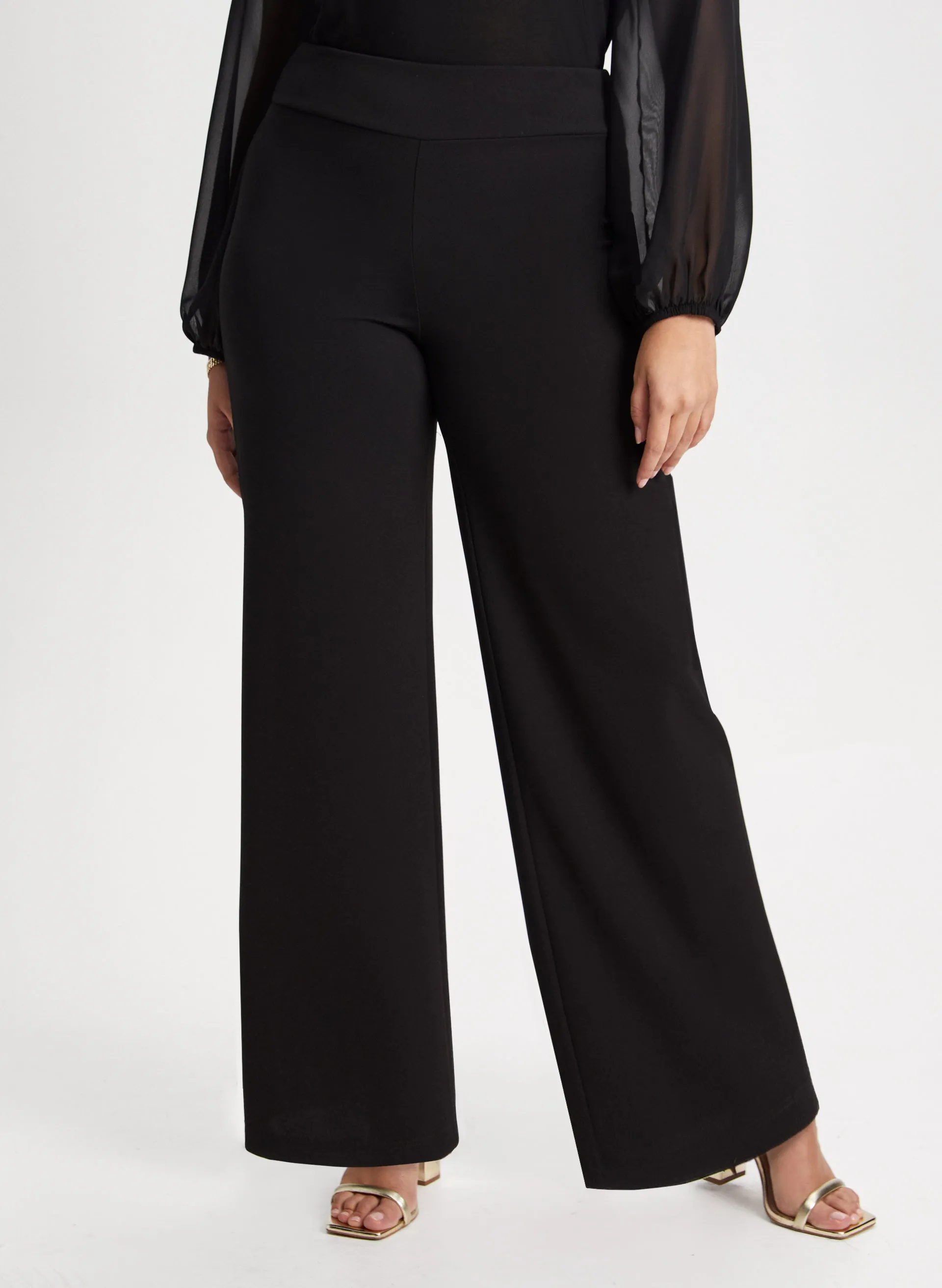 Pull-On Wide Leg Pants sold by Laura