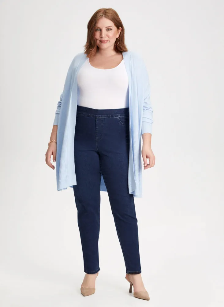 Open Front Cardigan & Bow Detail Jeans sold by Laura
