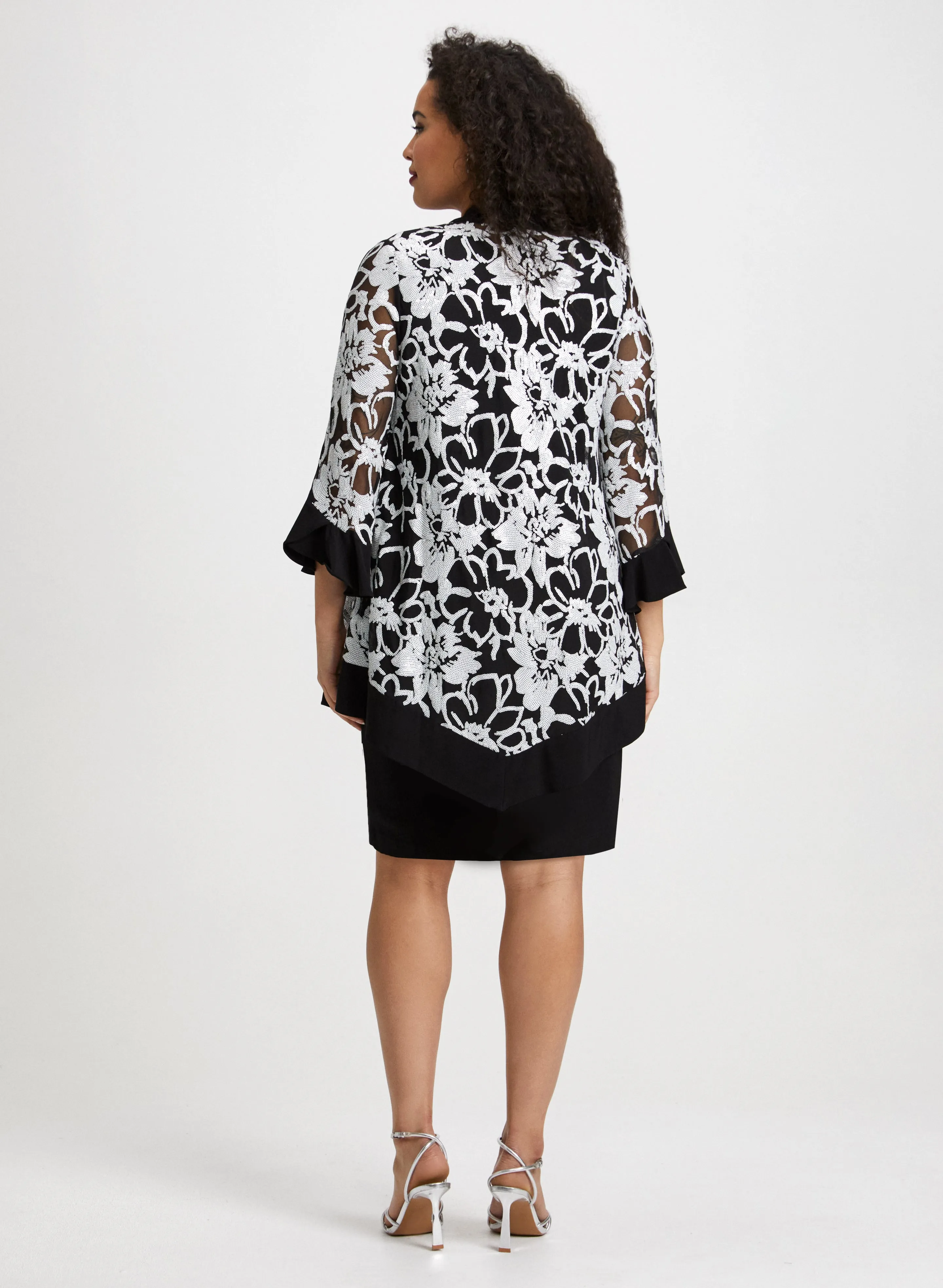 Sequin Detail Dress & Jacket Set sold by Laura product image thumbnail 3