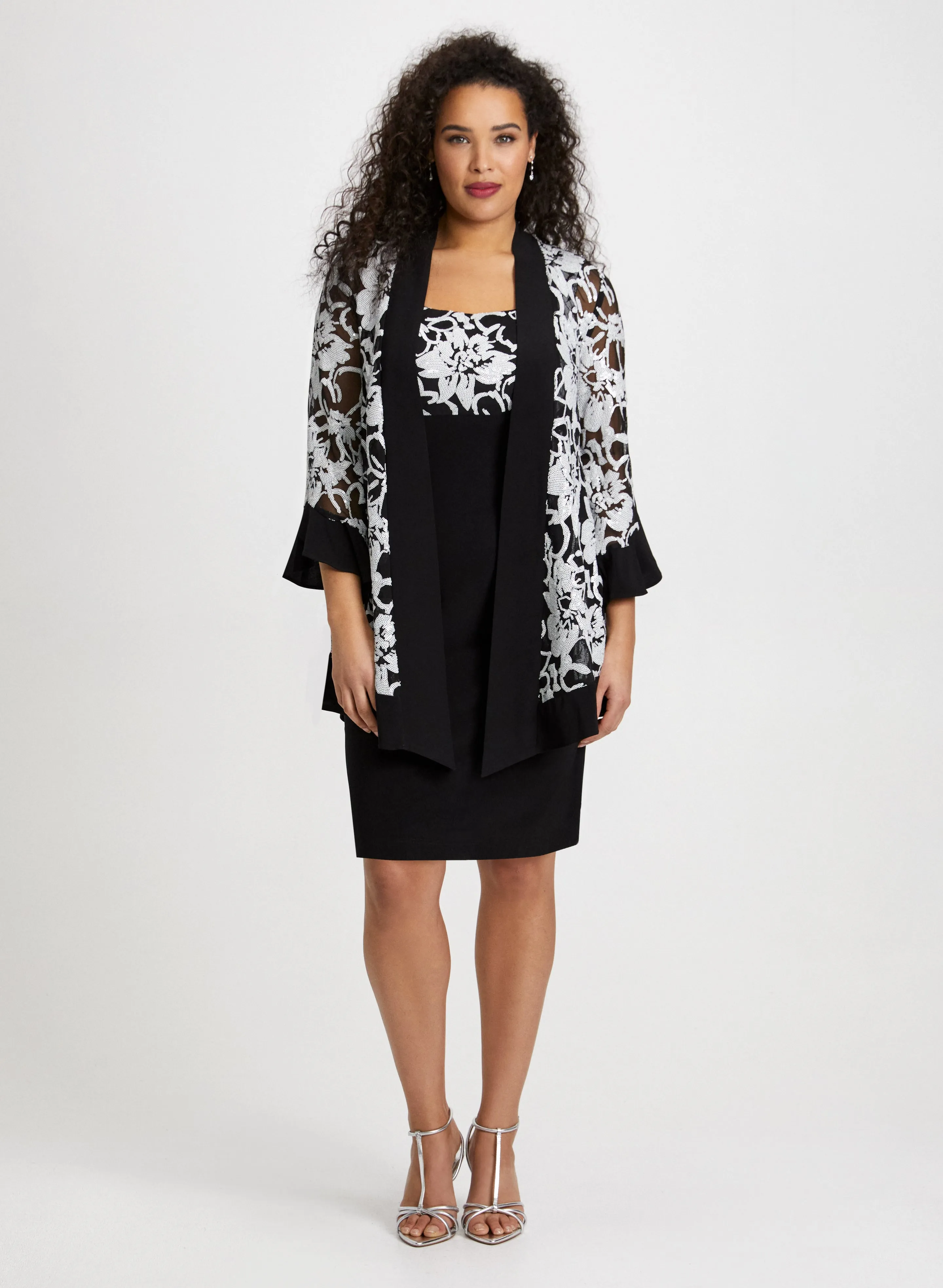 Sequin Detail Dress & Jacket Set sold by Laura