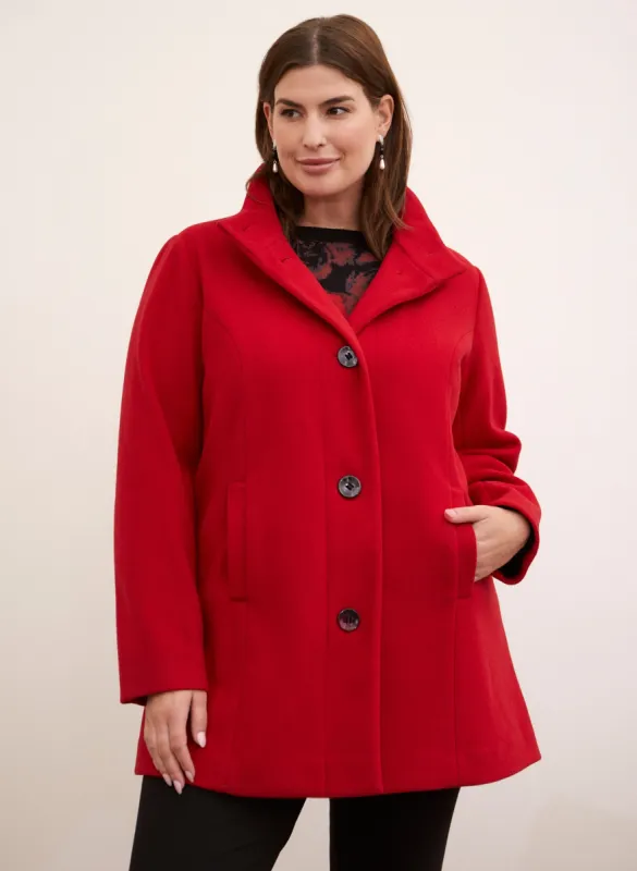 Stretch Faux Wool Coat sold by Laura