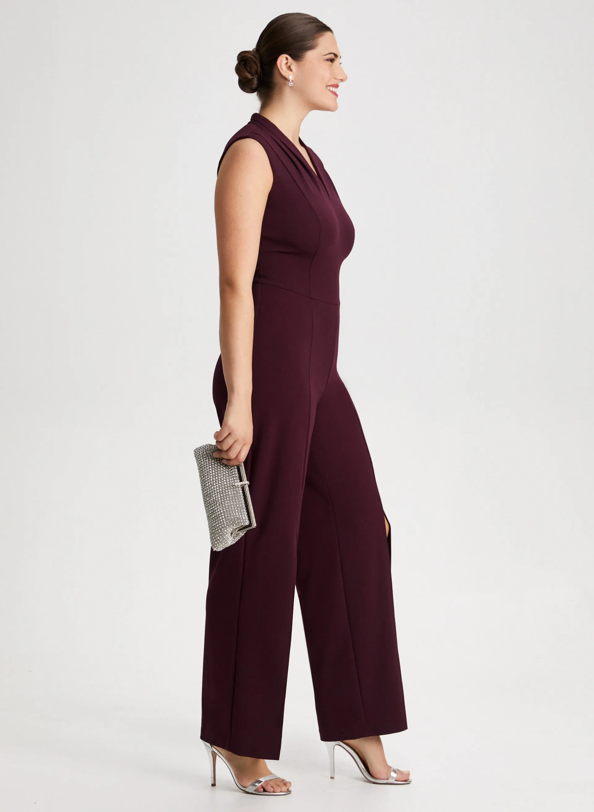 Wide Leg Slit Detail Jumpsuit sold by Laura product image thumbnail 2