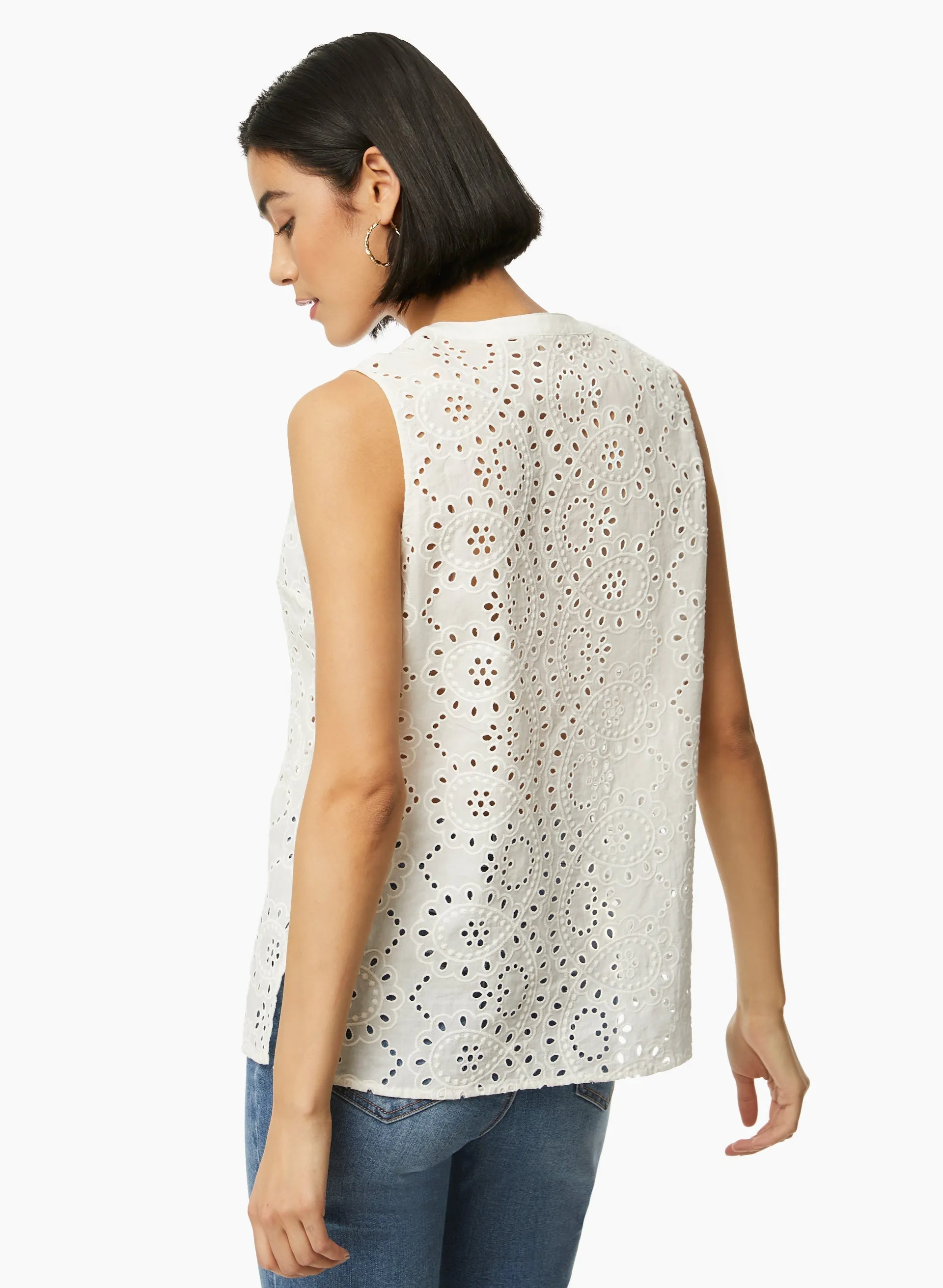 Sleeveless Eyelet Blouse sold by Laura product image thumbnail 2