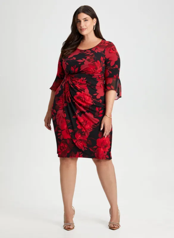 Flounce Sleeve Floral Dress sold by Laura