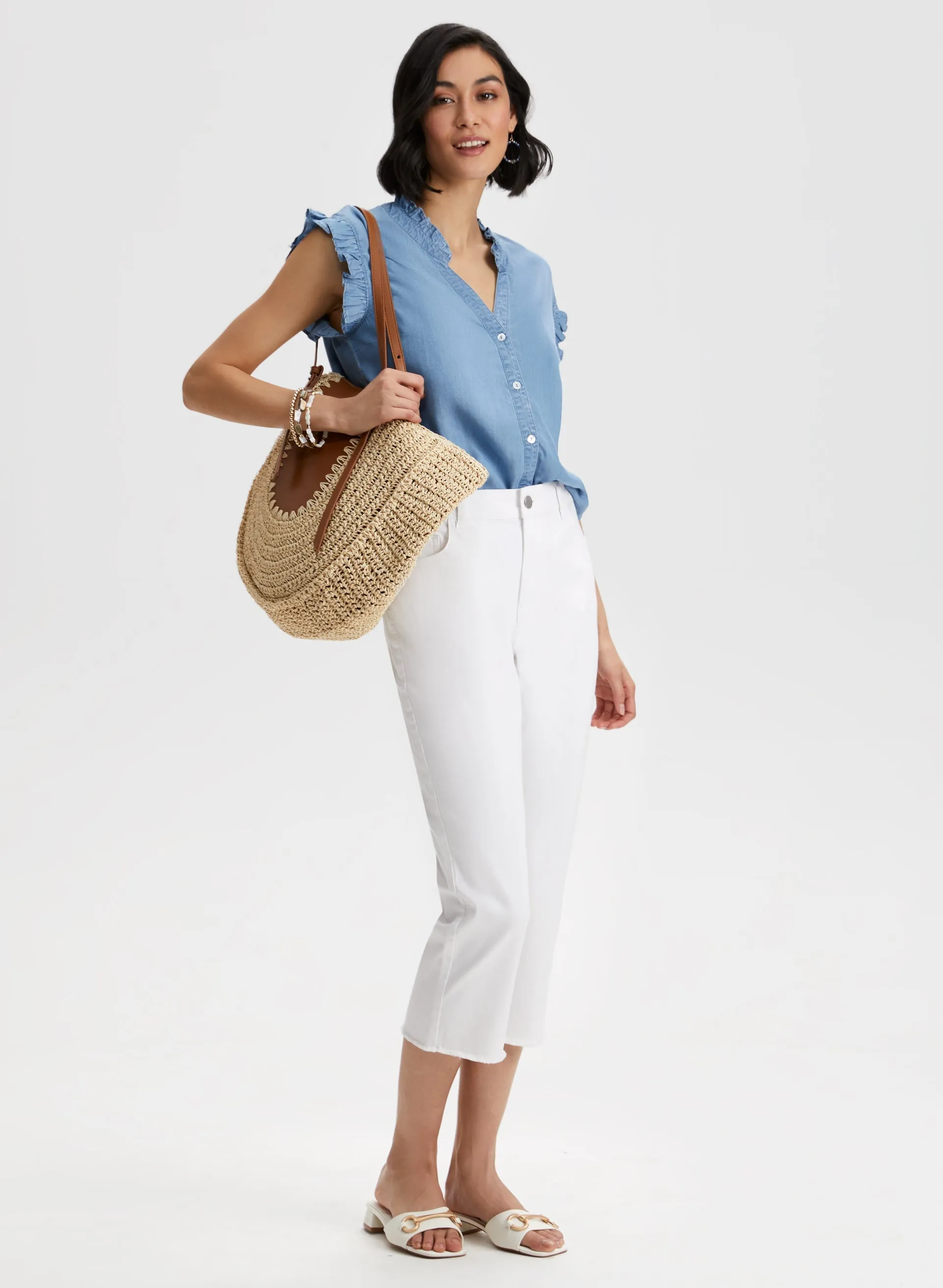 Ruffle Detail Tencel Blouse sold by Laura product image thumbnail 4