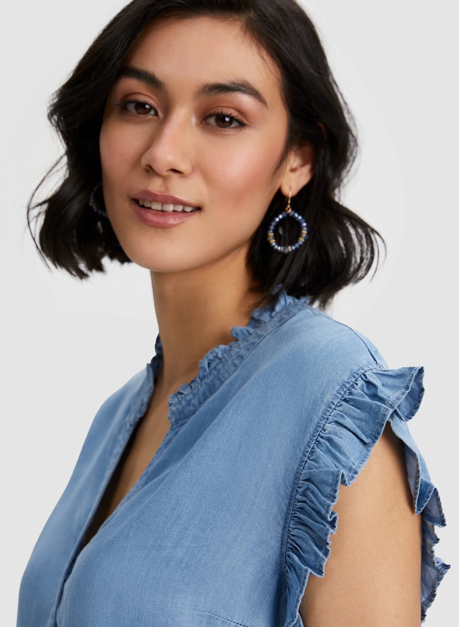 Ruffle Detail Tencel Blouse sold by Laura product image thumbnail 3