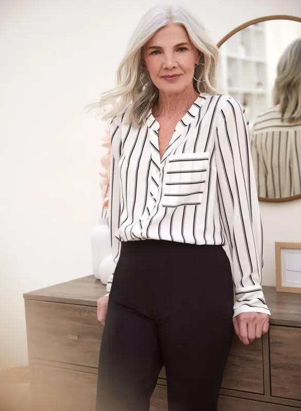 Stripe Print Blouse sold by Laura