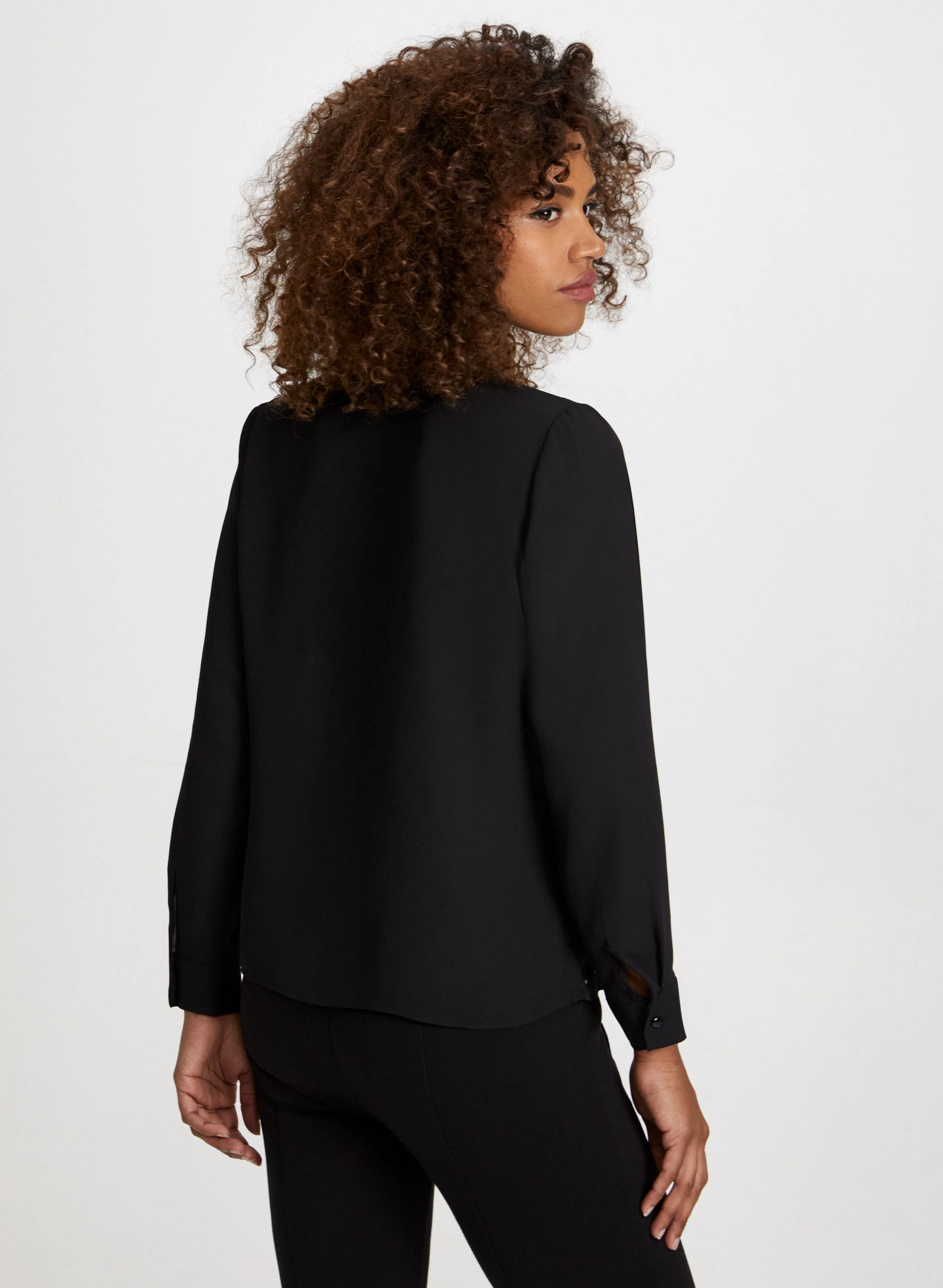 Tie Neck Rhinestone Detail Blouse sold by Laura product image thumbnail 4