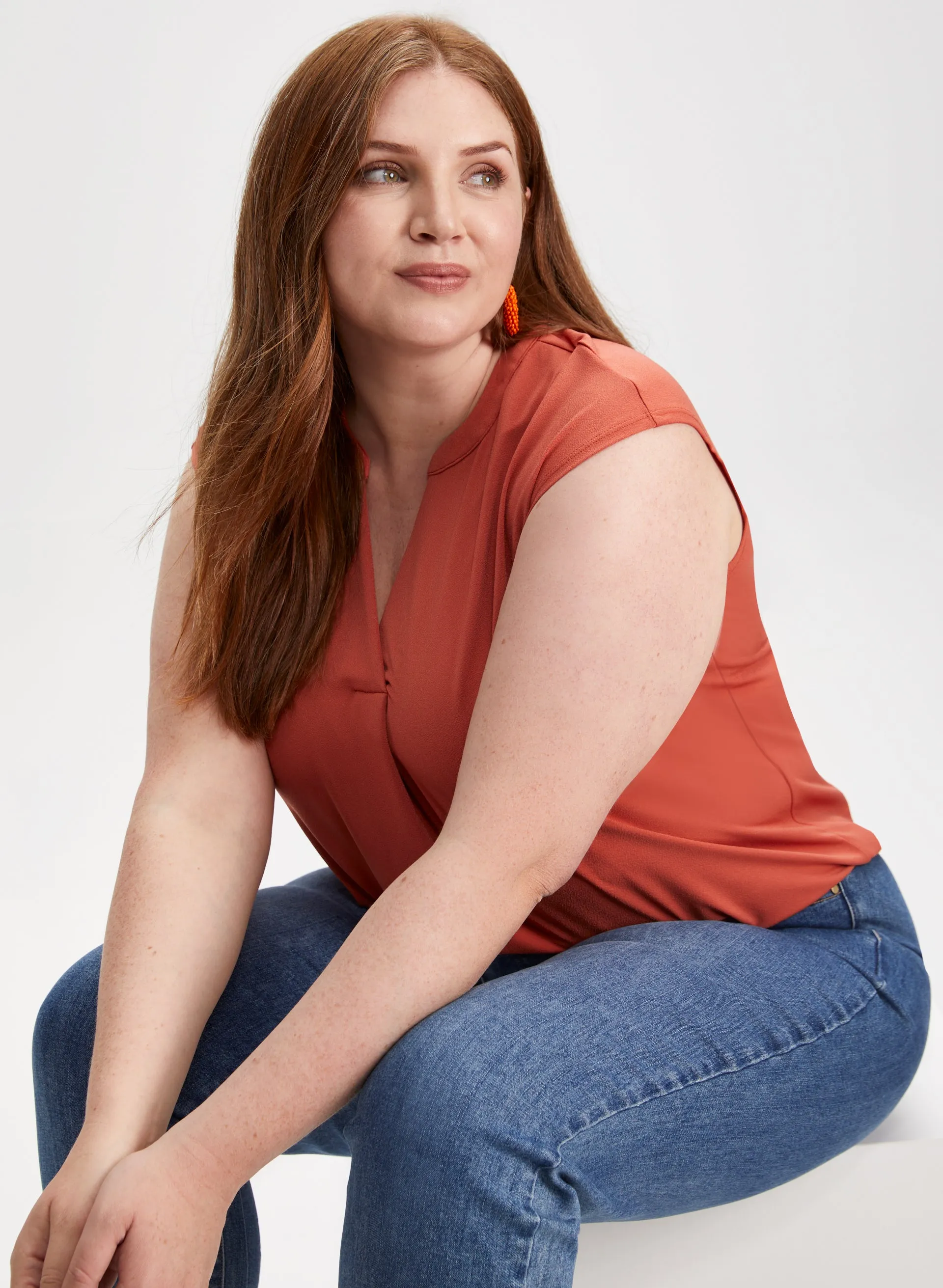 Split V-Neck Top sold by Laura product image thumbnail 5