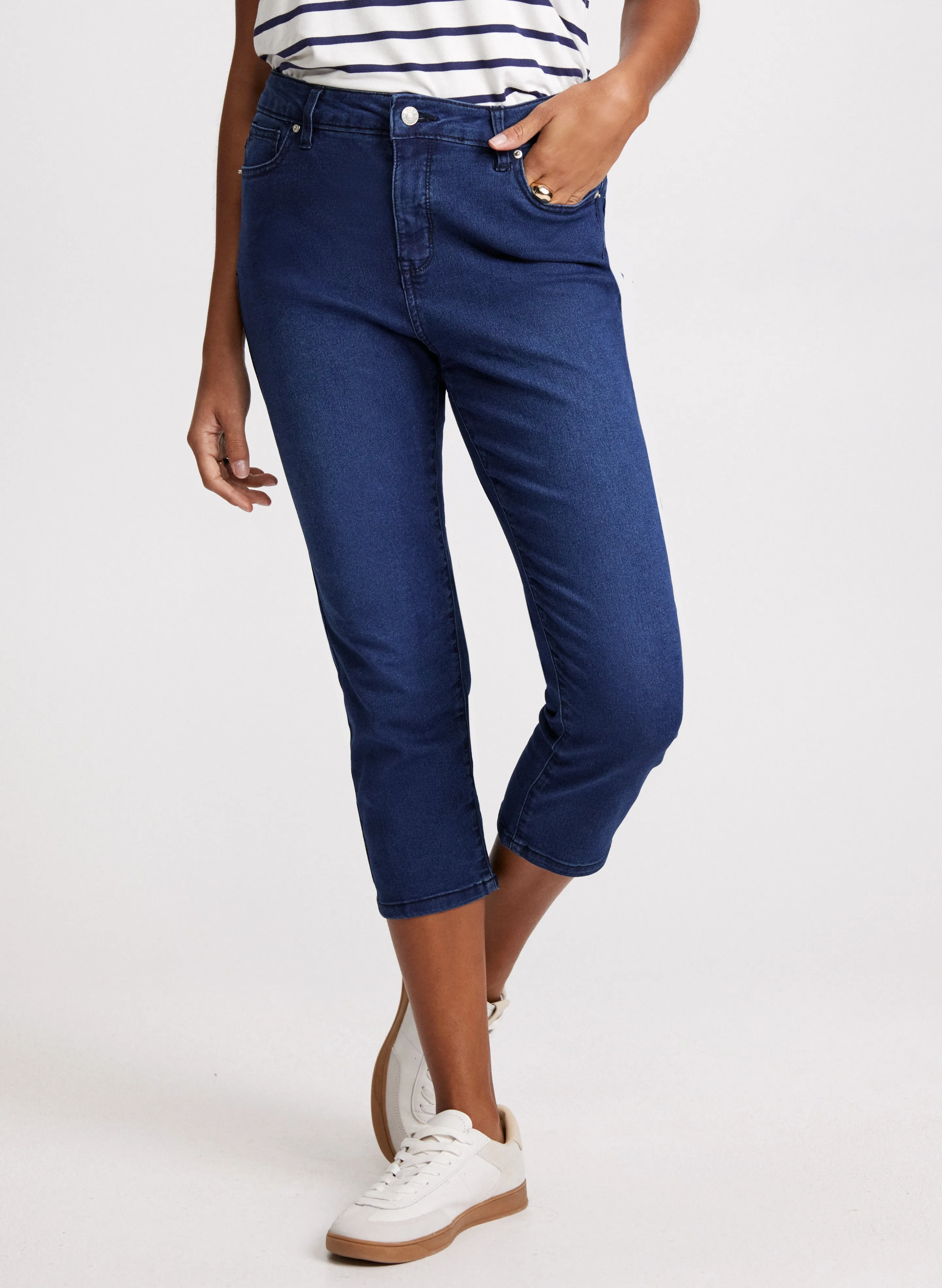 Slim Leg Denim Capris sold by Laura
