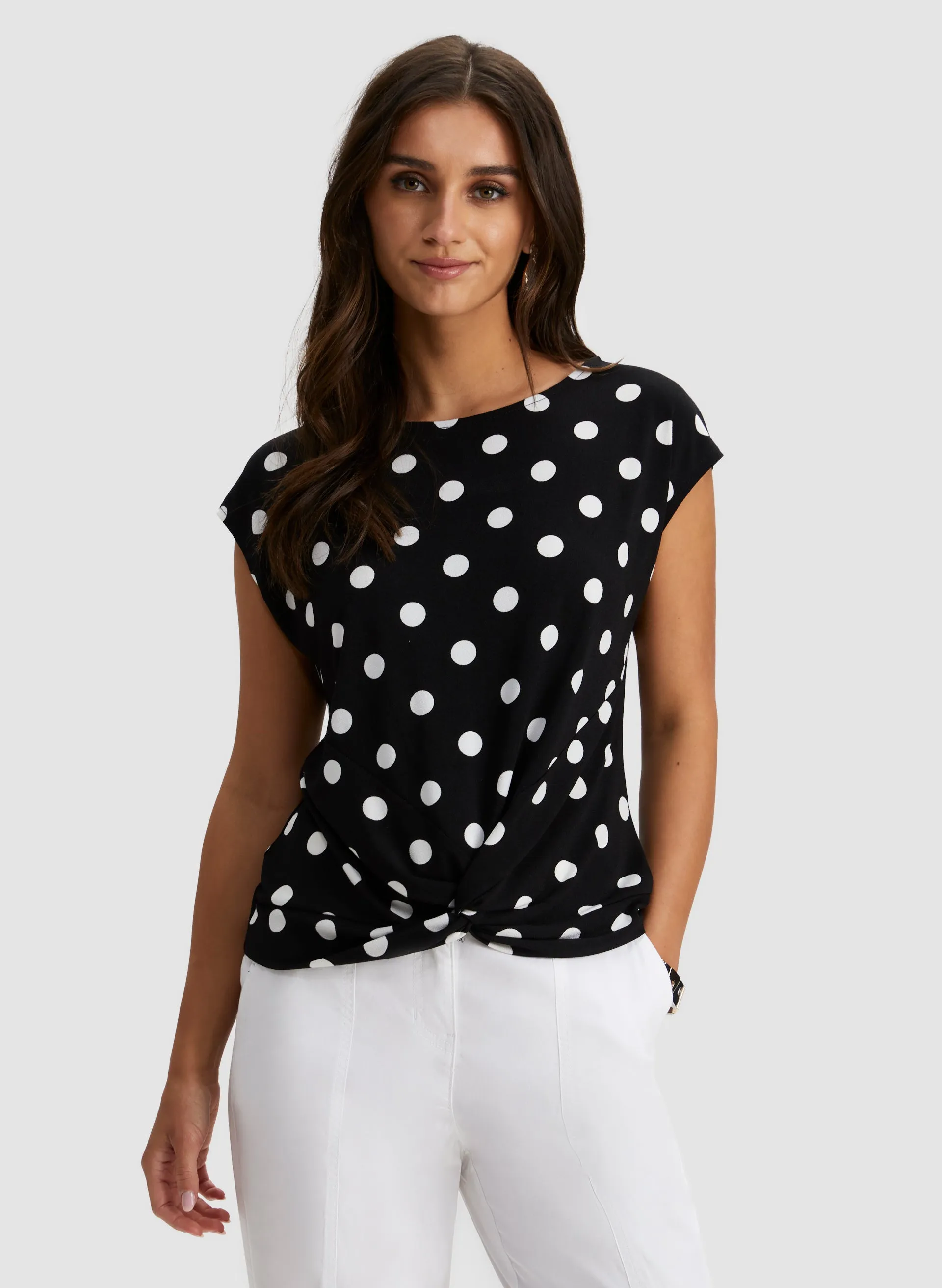 Polka Dot Print Top sold by Laura
