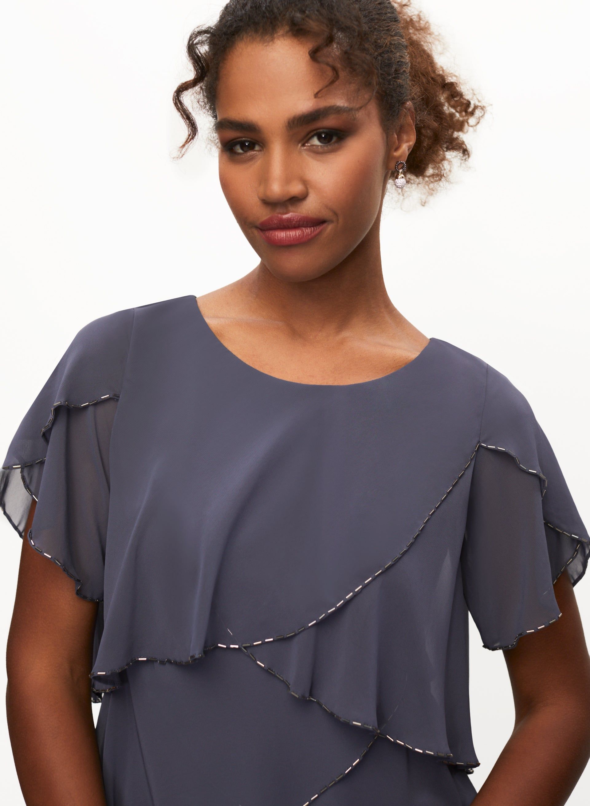 Tiered Ruffle Chiffon Dress sold by Laura product image thumbnail 4