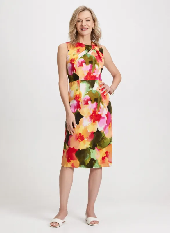 Knotted Detail Floral Dress sold by Laura