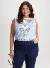 Sleeveless Paisley Scoop-Neck Top sold by Laura