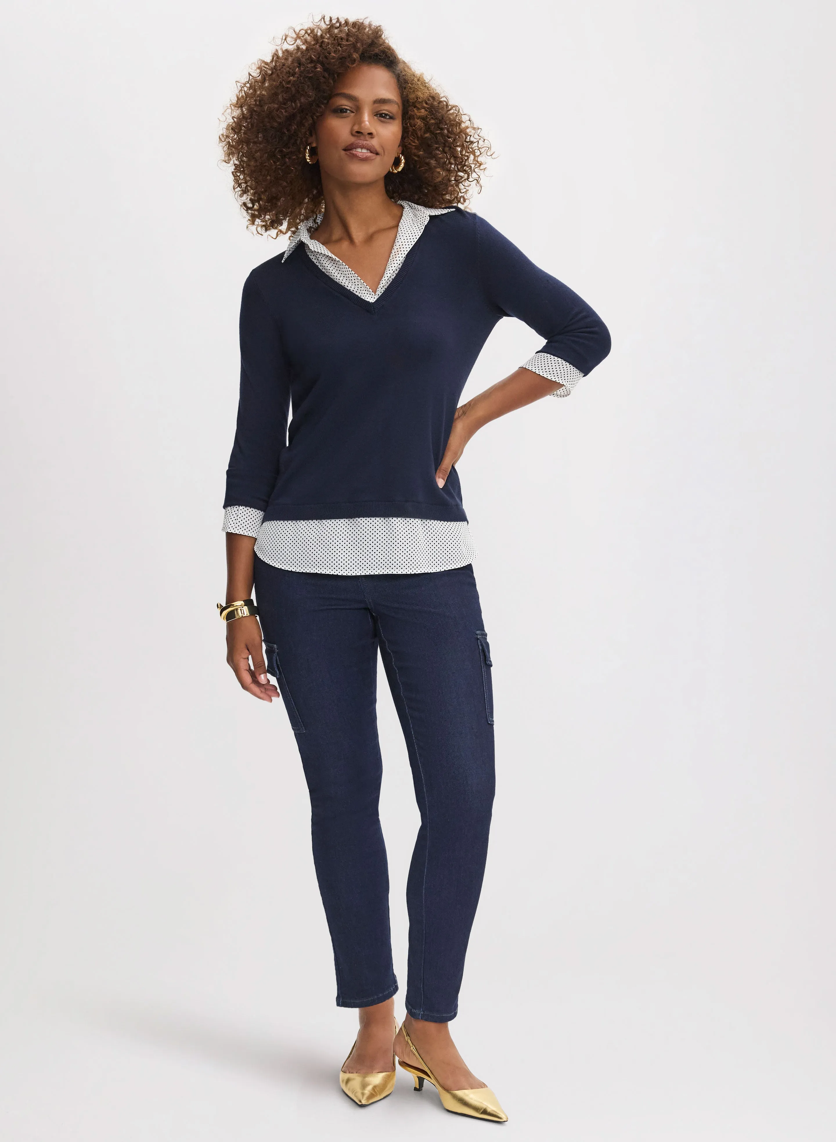 Fooler Sweater & Cargo Jeans sold by Laura