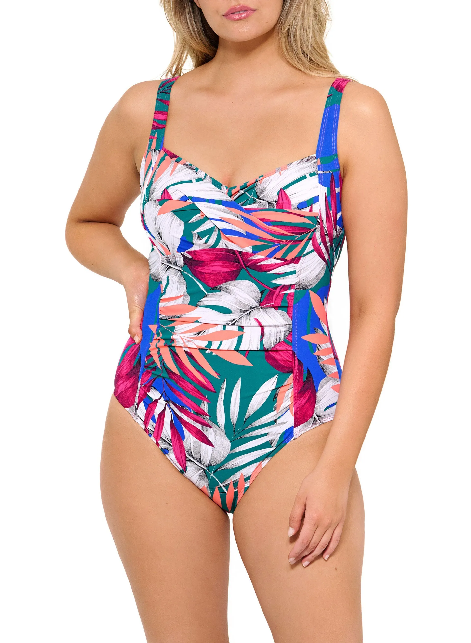 Christina - Leaf Print One-Piece Swimsuit sold by Laura