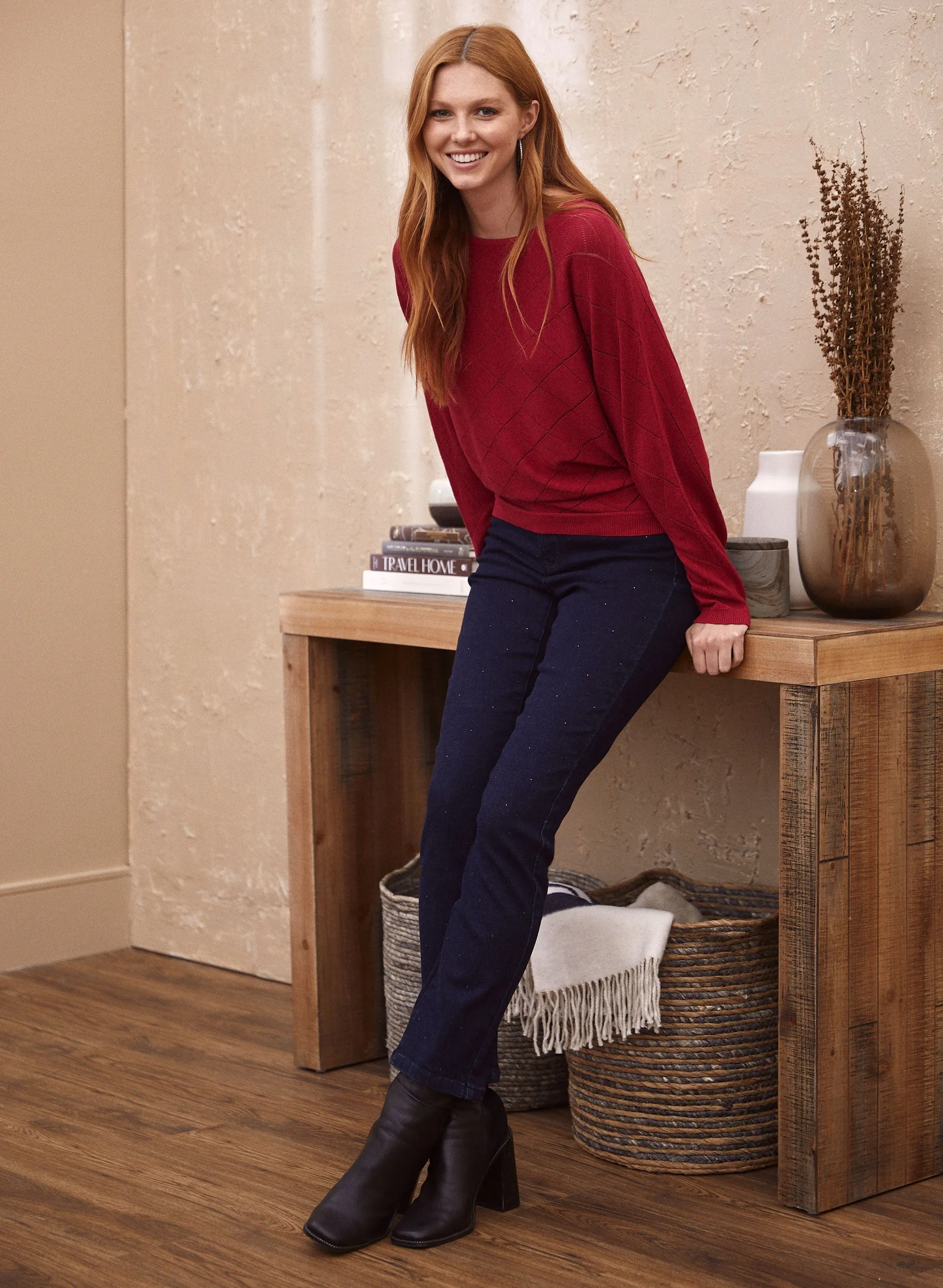 Rhinestone Appliqué Jeans sold by Laura product image thumbnail 3