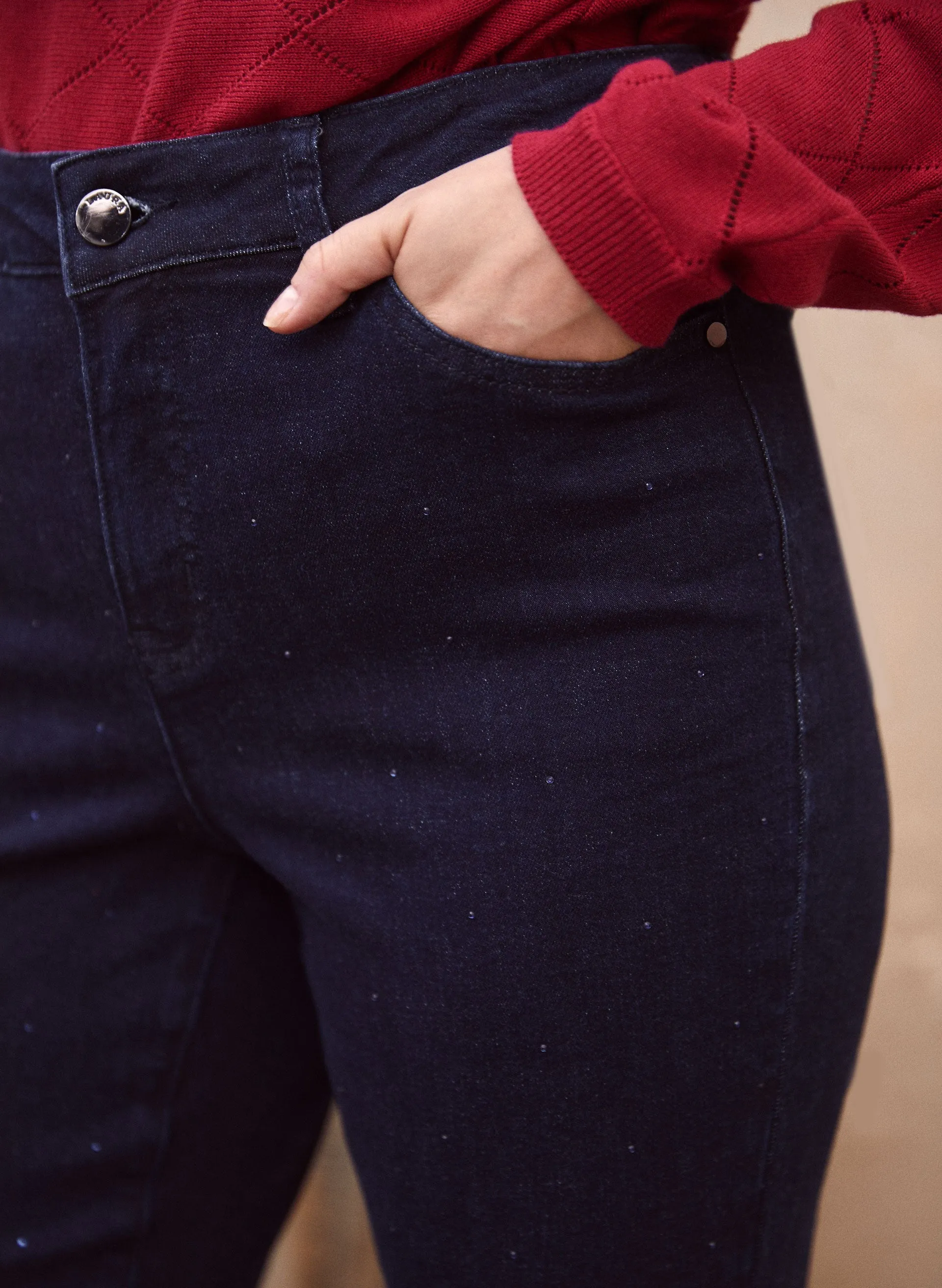 Rhinestone Appliqué Jeans sold by Laura product image thumbnail 4