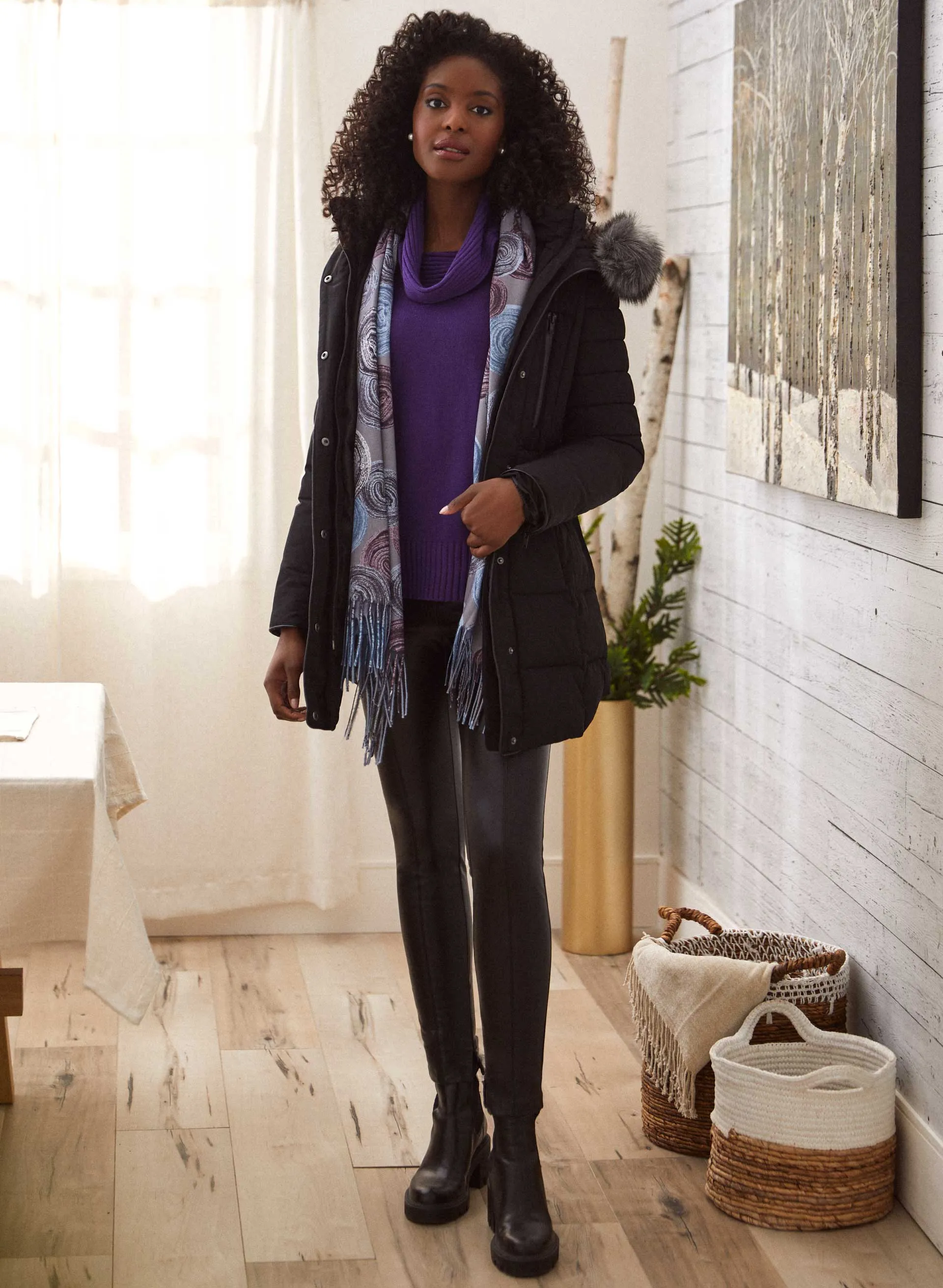 Quilted Recycled Vegan Down Coat sold by Laura product image thumbnail 3