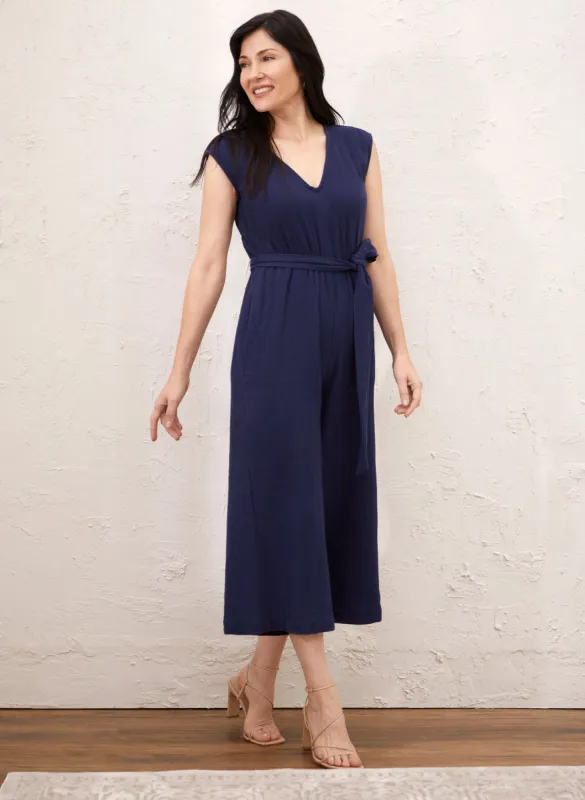 Cotton V-Neck Jumpsuit sold by Laura