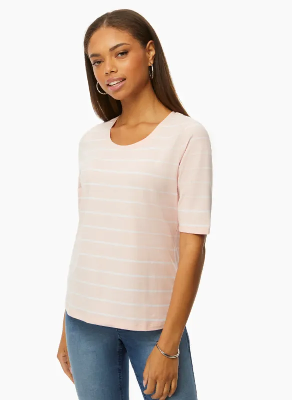Stripe Print Tee sold by Laura