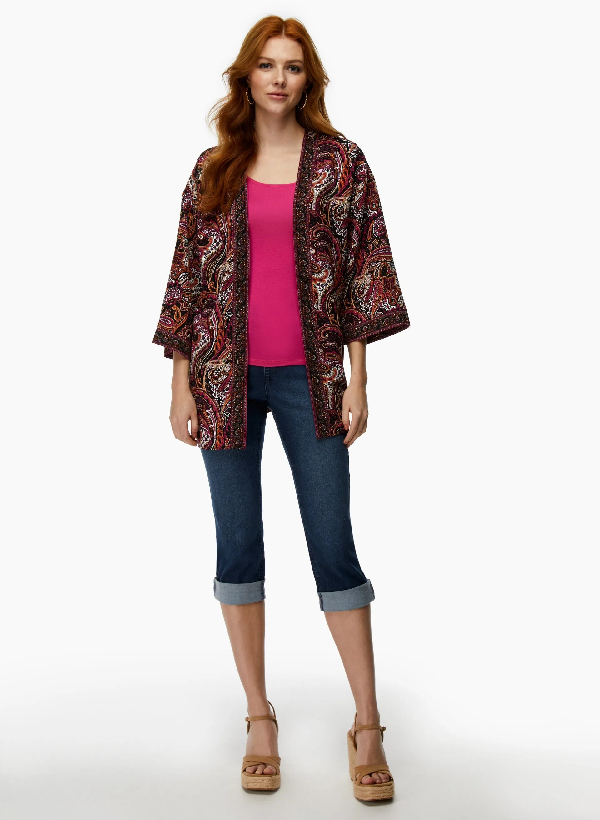 Paisley Print Open Front Top sold by Laura product image thumbnail 3