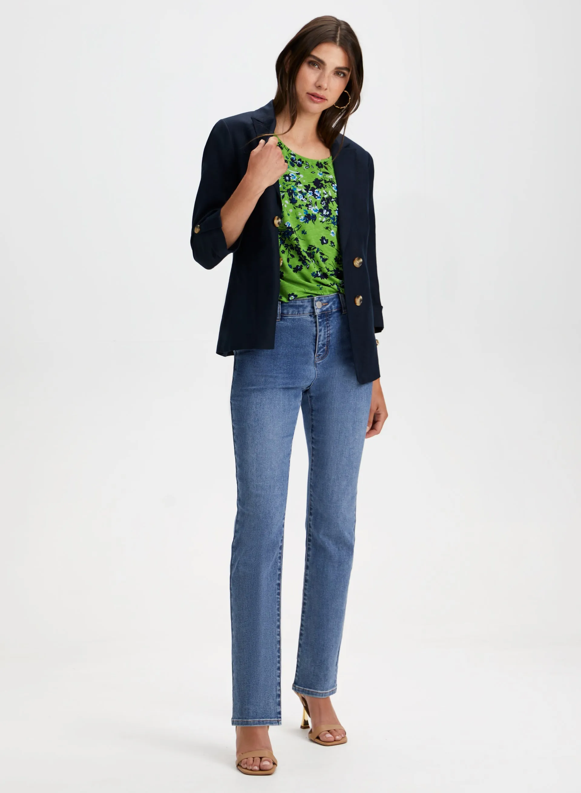 Floral Print Ruffle Sleeve Top sold by Laura product image thumbnail 3