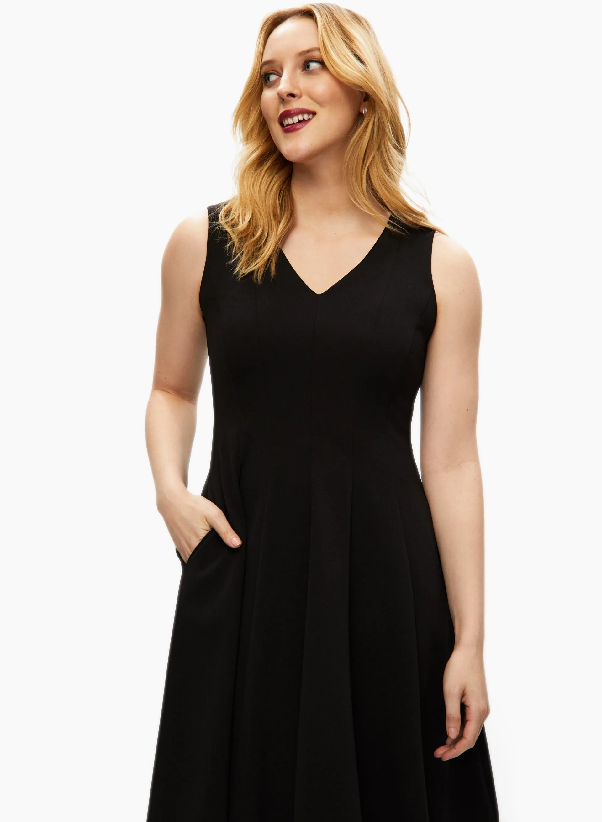 V-Neck Fit & Flare Dress sold by Laura product image thumbnail 3
