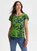 Floral Print Ruffle Sleeve Top sold by Laura