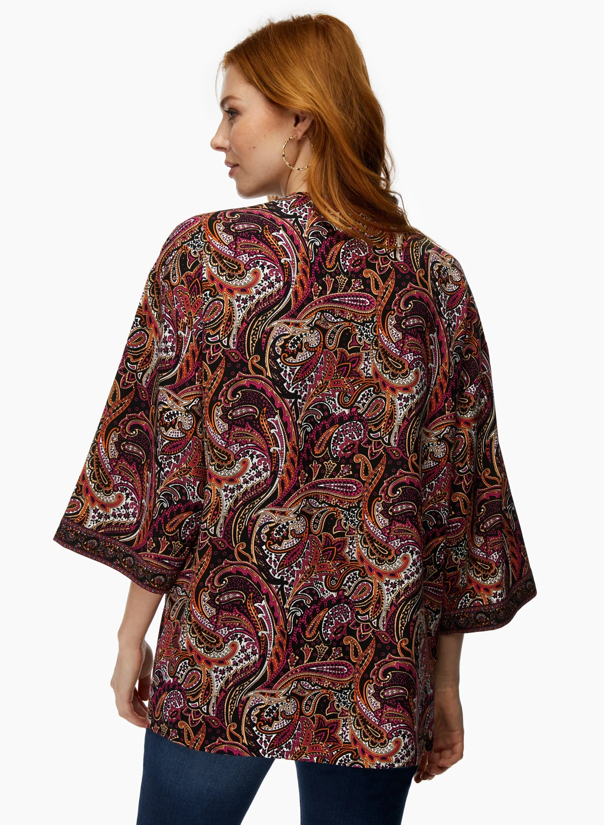 Paisley Print Open Front Top sold by Laura product image thumbnail 4