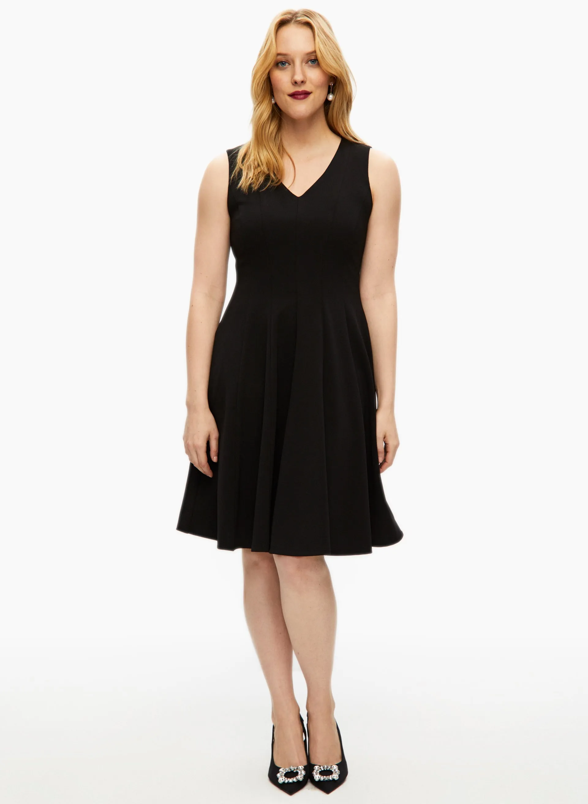 V-Neck Fit & Flare Dress sold by Laura