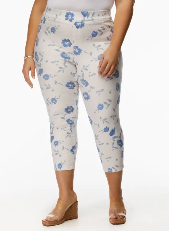Pull-On Floral Print Jeans sold by Laura