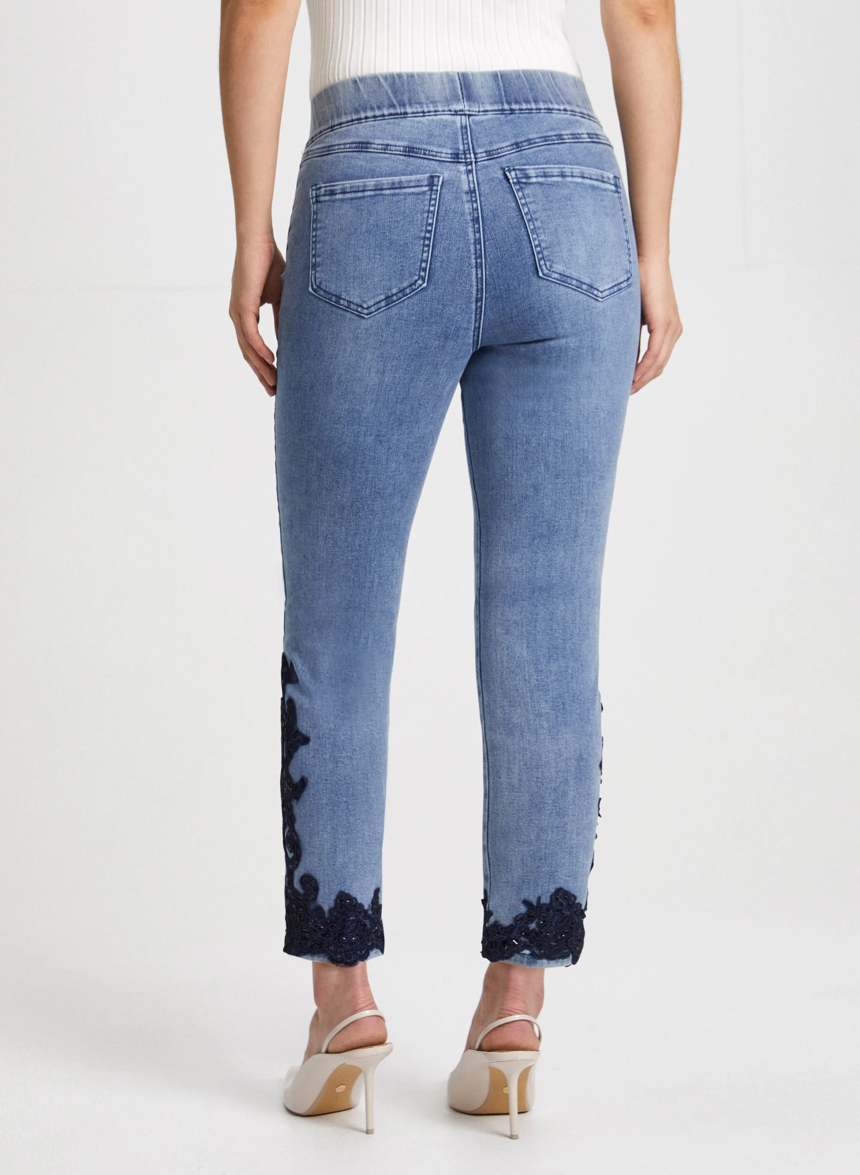 Embroidered Slim Leg Jeans sold by Laura product image thumbnail 2