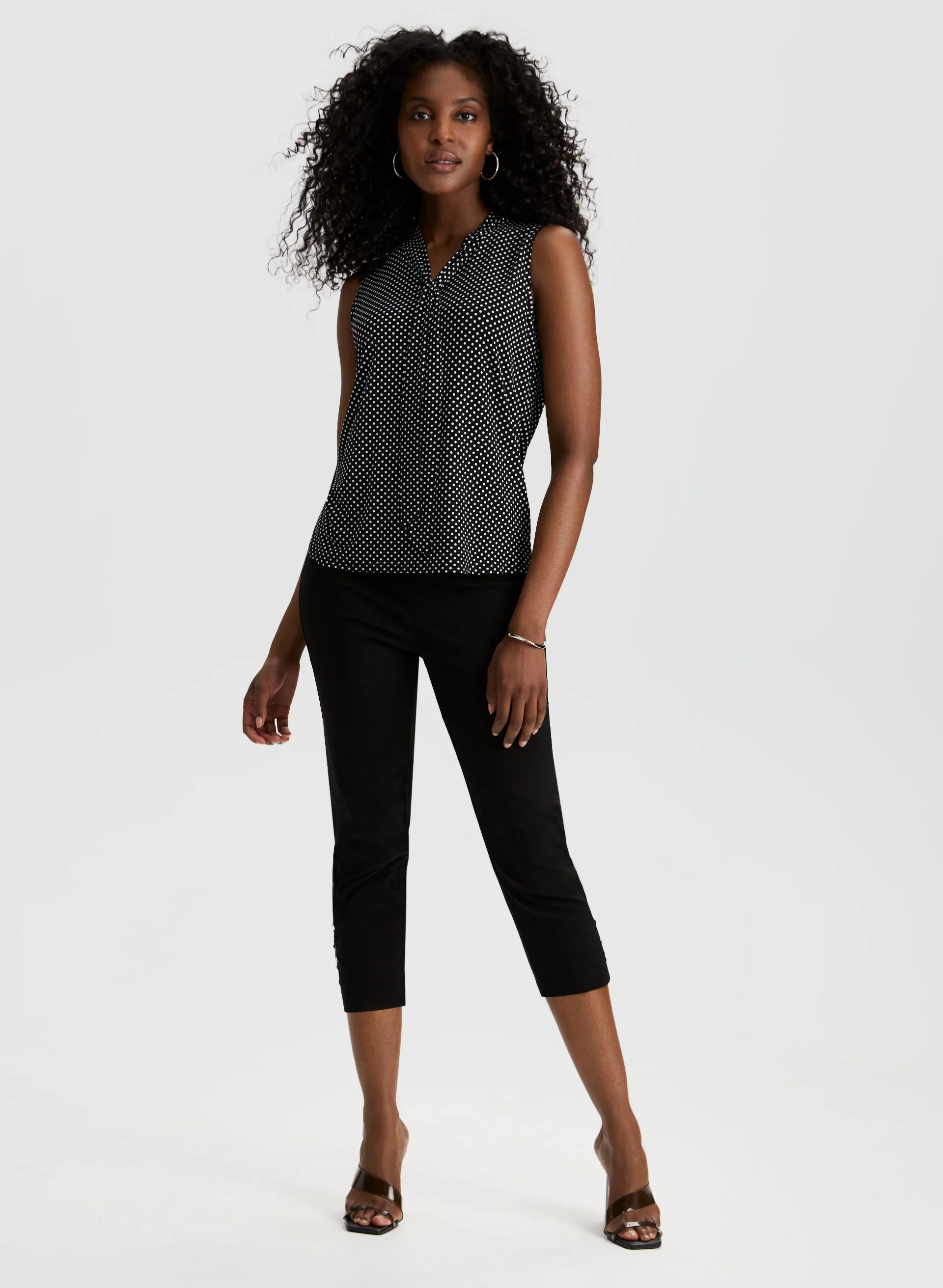 Lace-Up Detail Capri Pants sold by Laura product image thumbnail 3