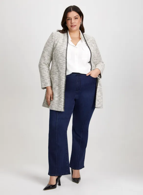 Bouclé Jacket & Bootcut Jeans sold by Laura
