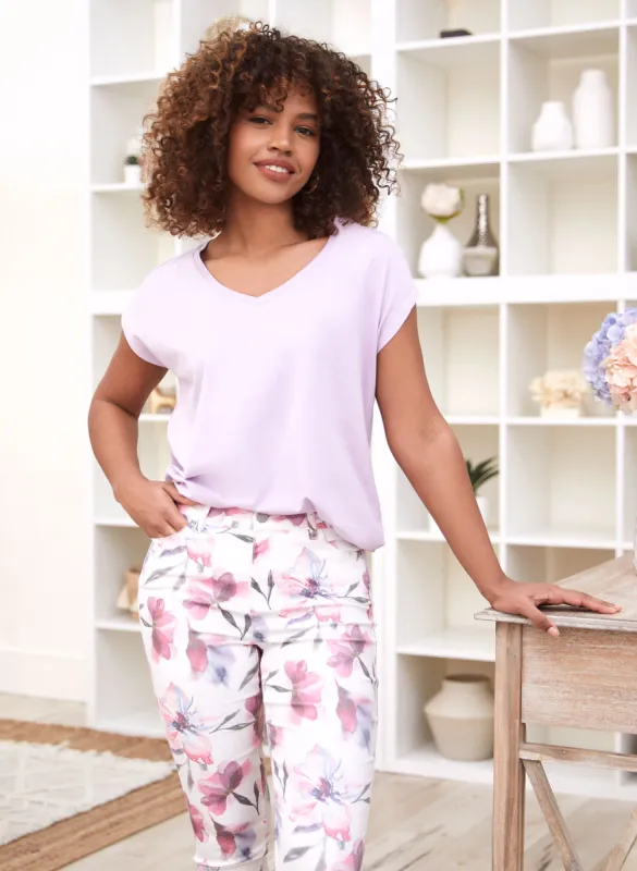 Solid Cotton Modal Tee sold by Laura
