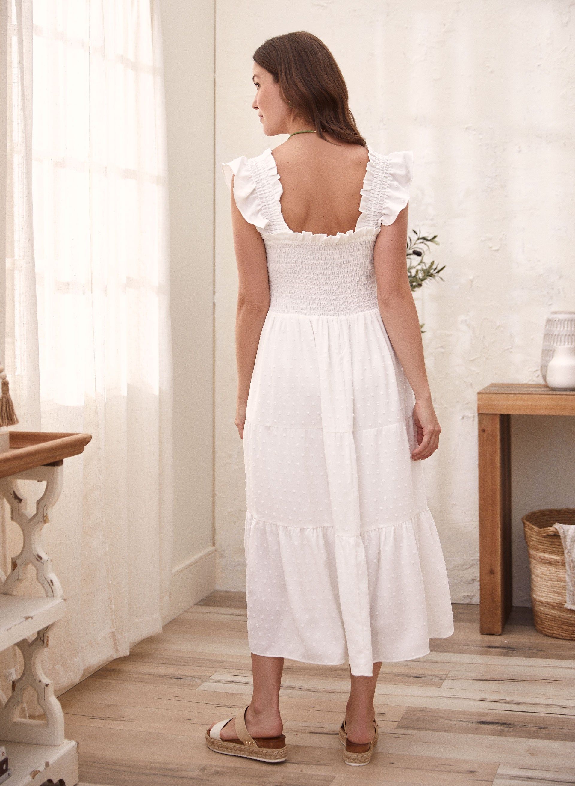 Smocked Tiered Midi Dress sold by Laura product image thumbnail 3