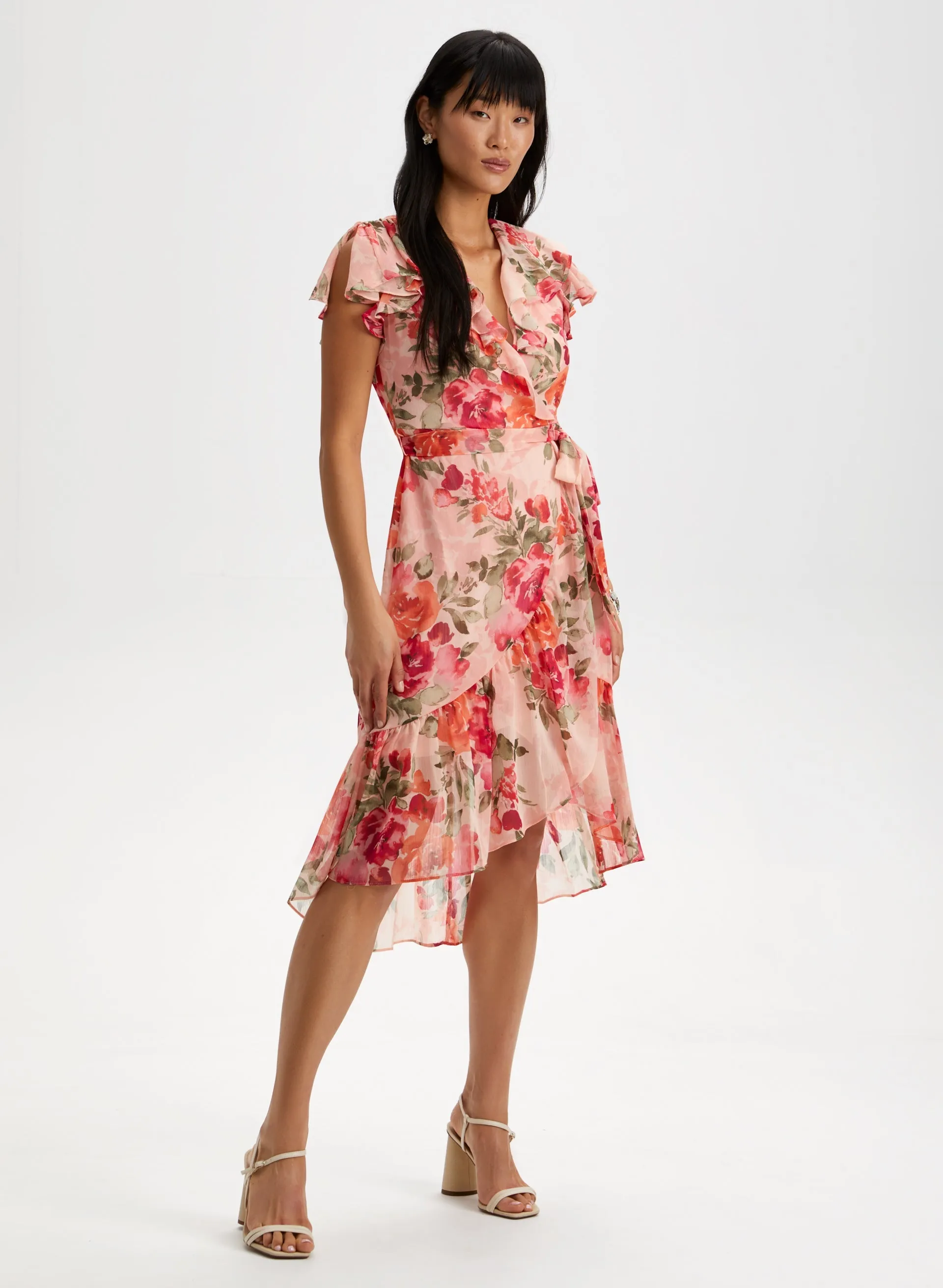 Floral Print Ruffle Dress sold by Laura