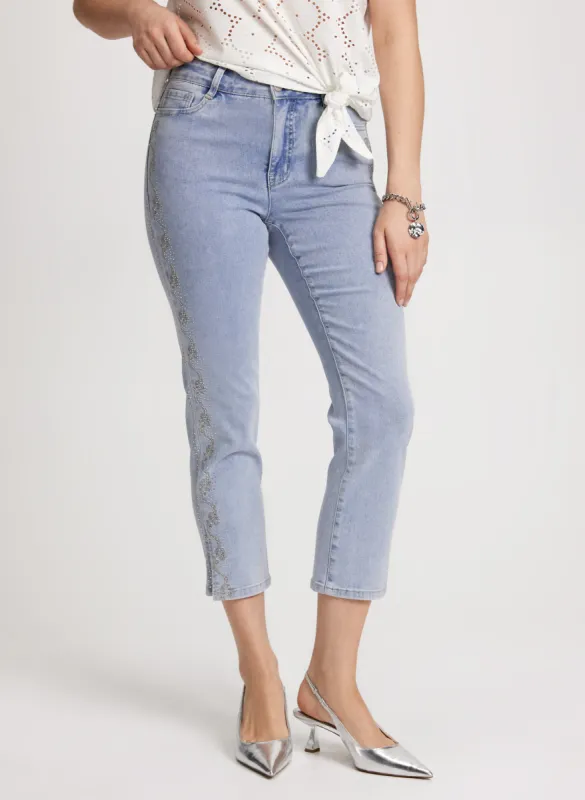 Embellished Denim Capris sold by Laura
