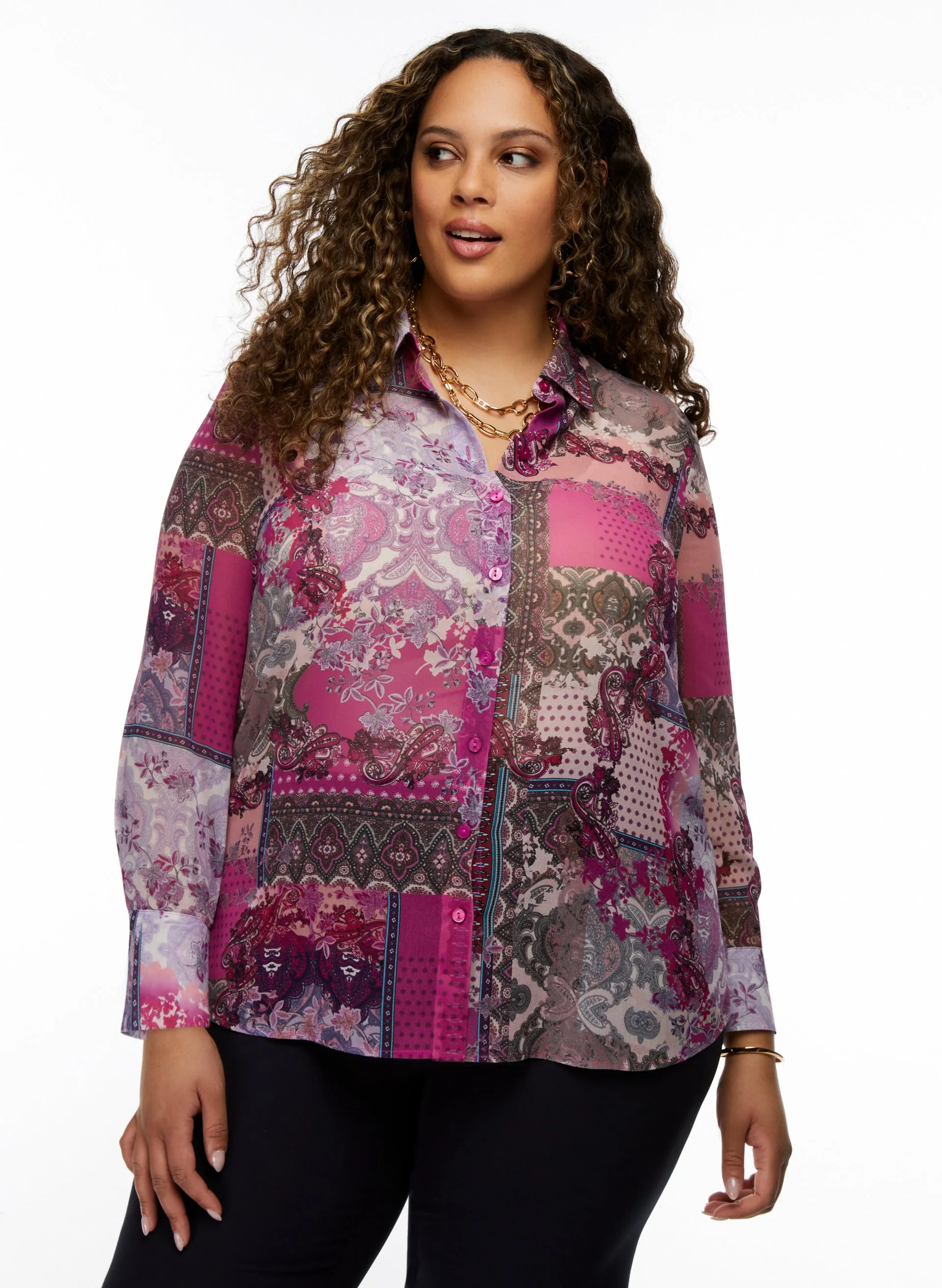 Paisley Patchwork Print Blouse sold by Laura