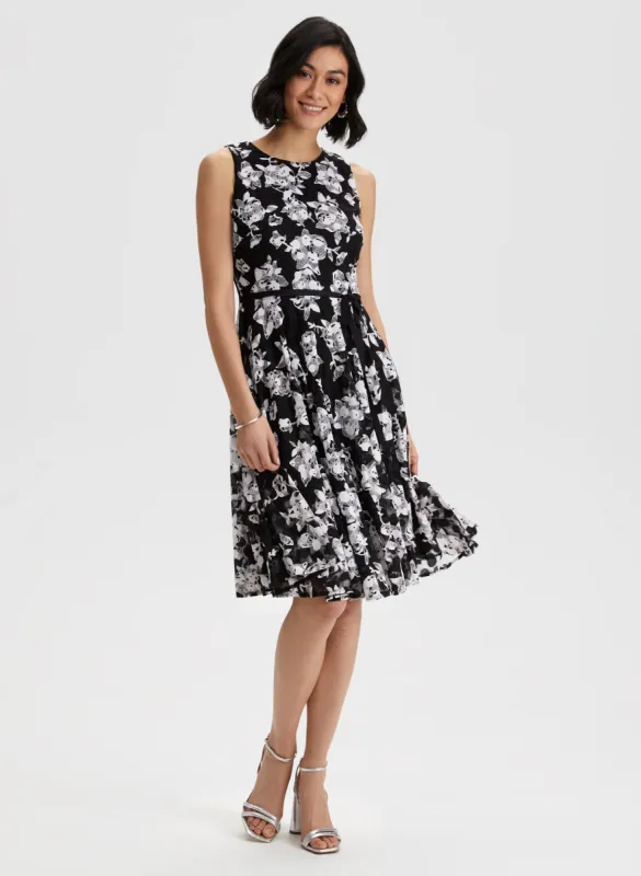 Floral Print Ribbon Belt Dress sold by Laura